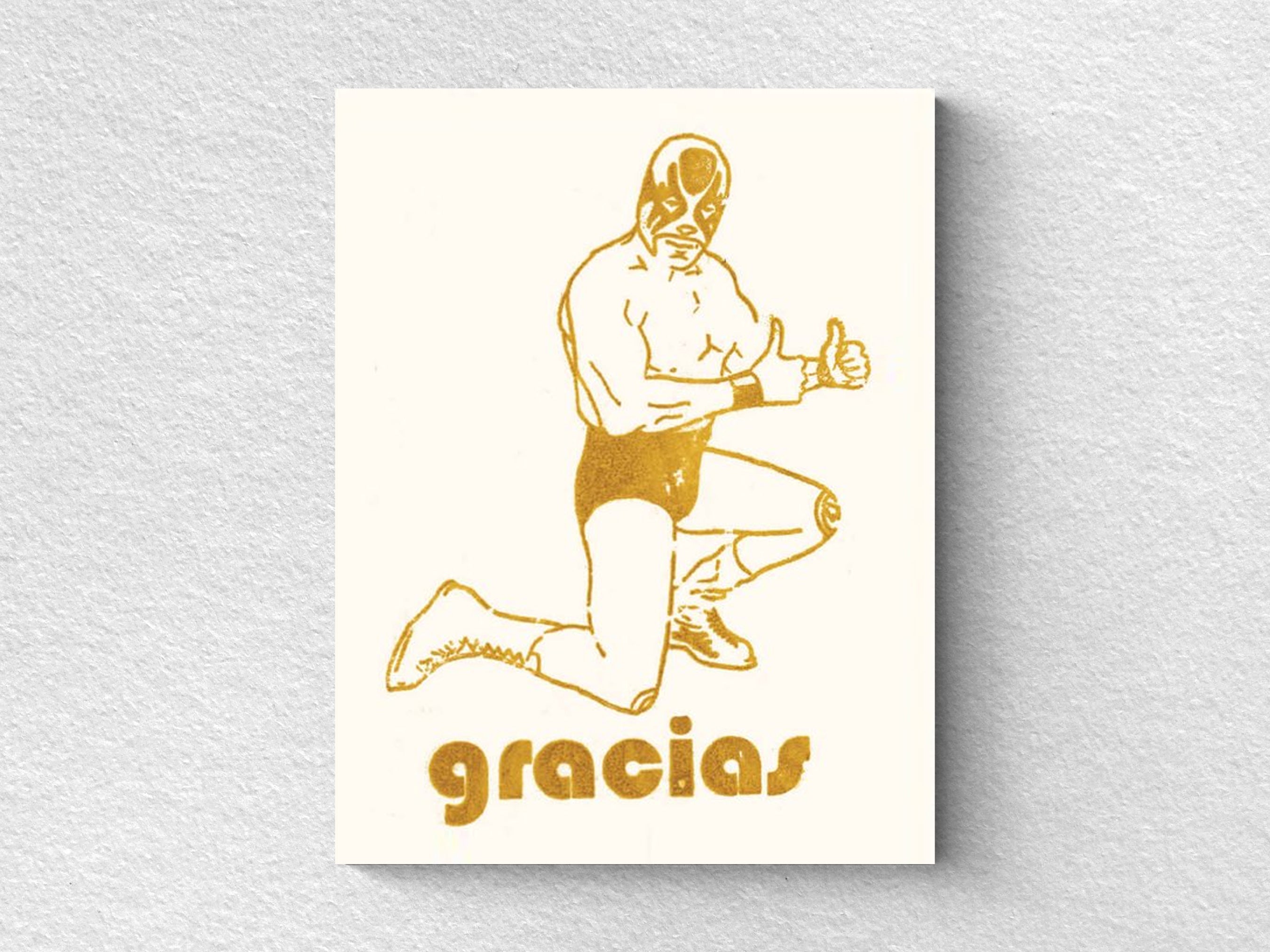 Gracias Luchador Thank You Greeting Cards, Box of 6
