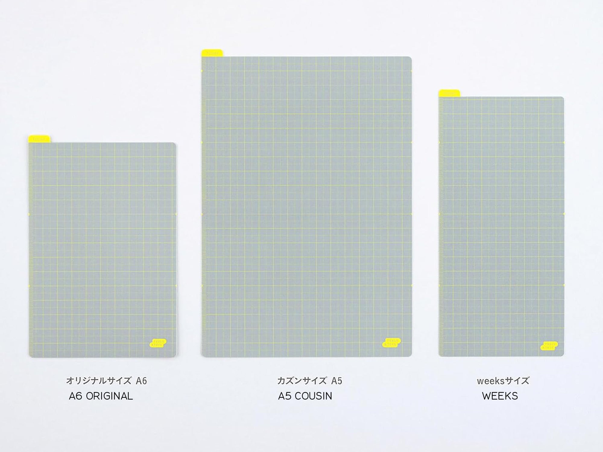 Hobonichi Pencil Board for Weeks Size - Ice Gray x Yellow