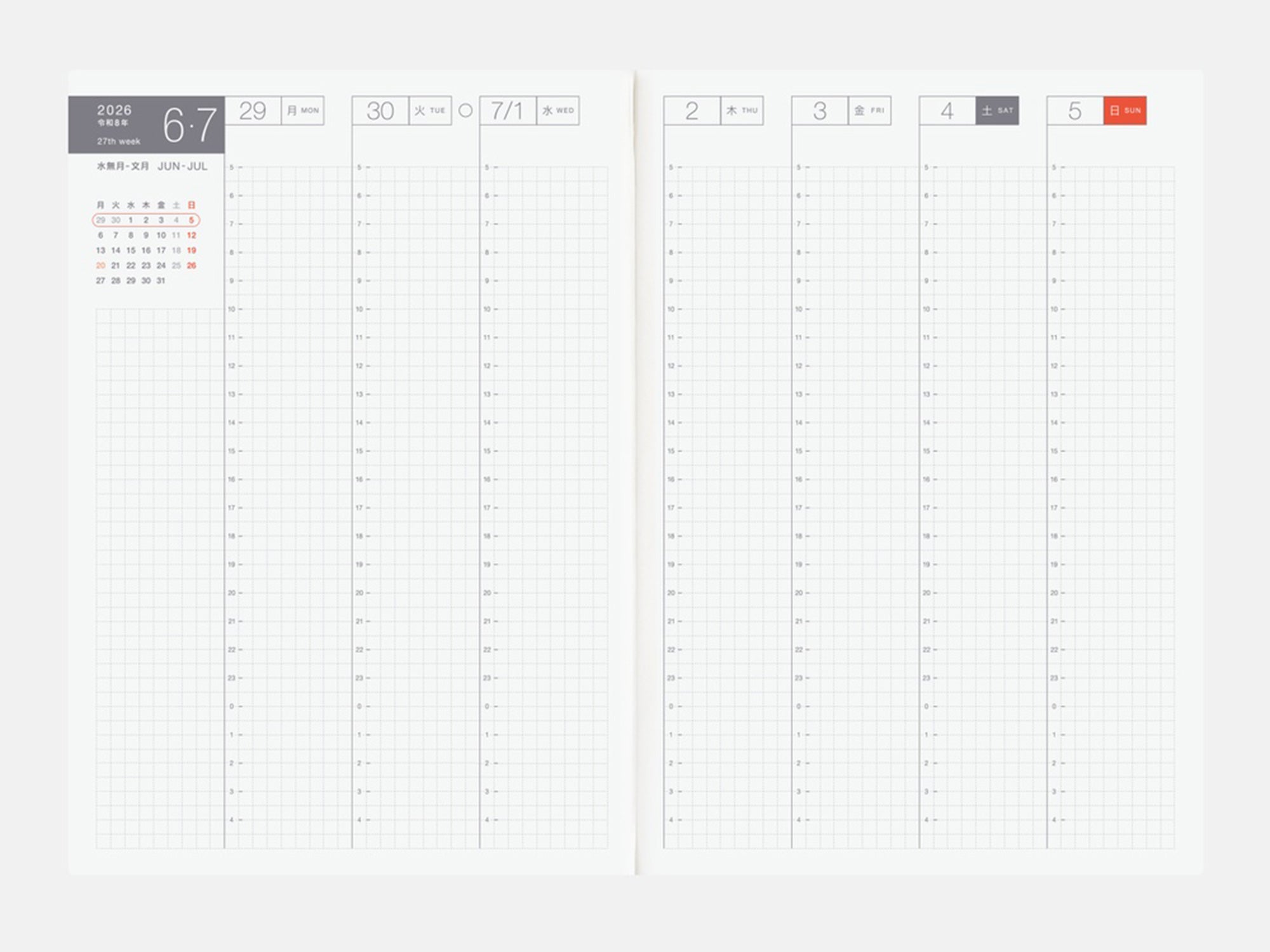 Hobonichi Techo 2026 Cousin Avec Books A5 Set of 2