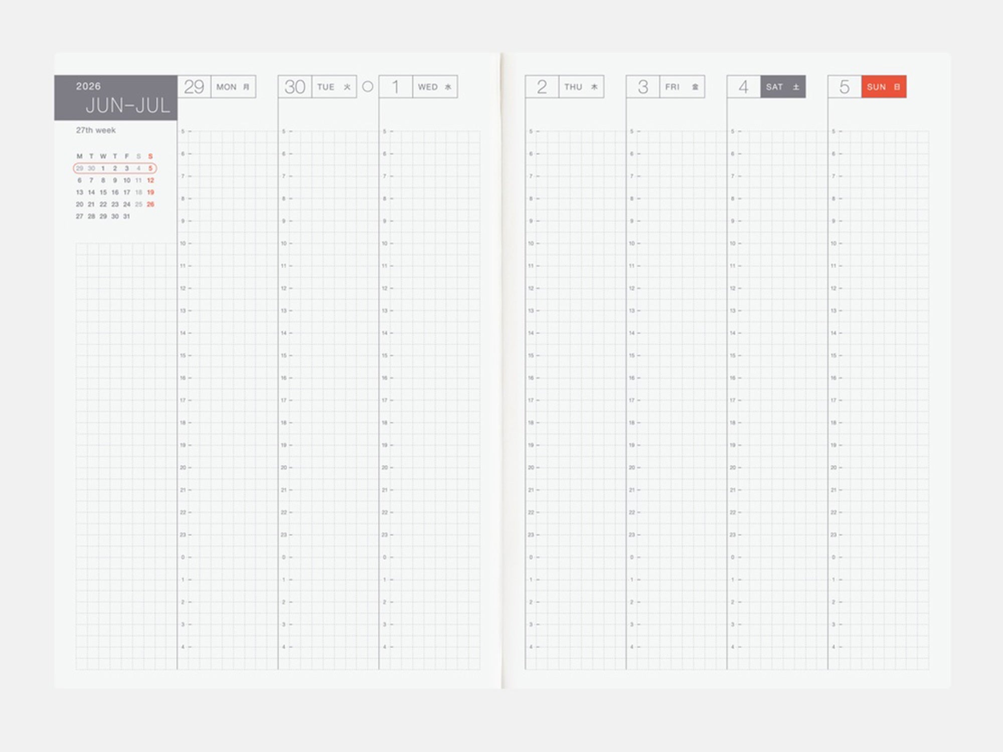 Hobonichi Techo 2026 Cousin Book A5 - ENGLISH