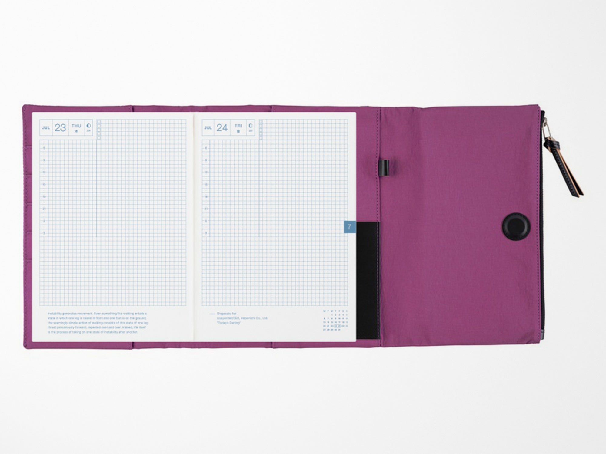 Hobonichi Techo A5 Cousin Cover + Book - Tragen Purple