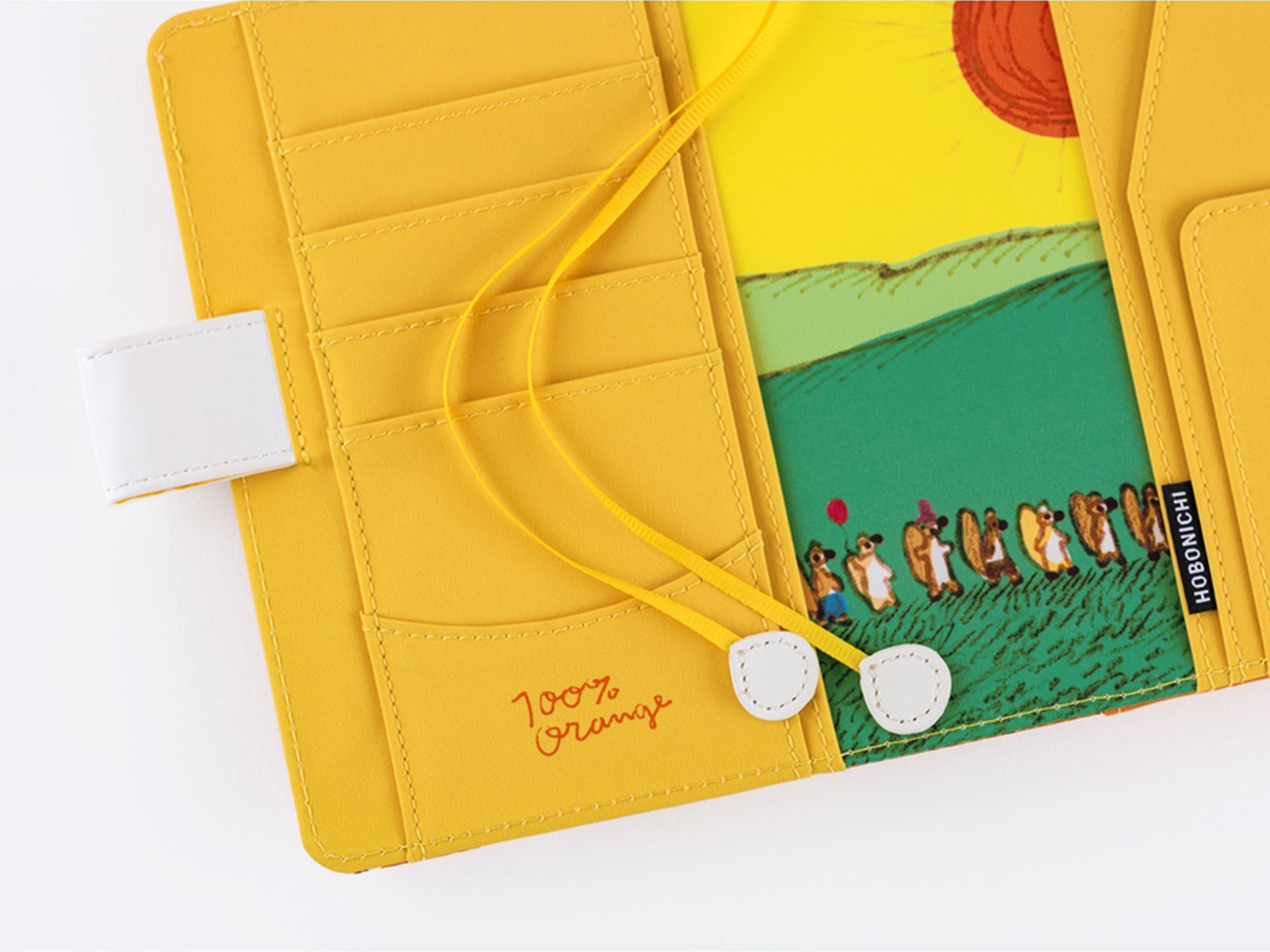 Hobonichi Techo A6 Original Cover + Book - 100%ORANGE Squirrel Squadron