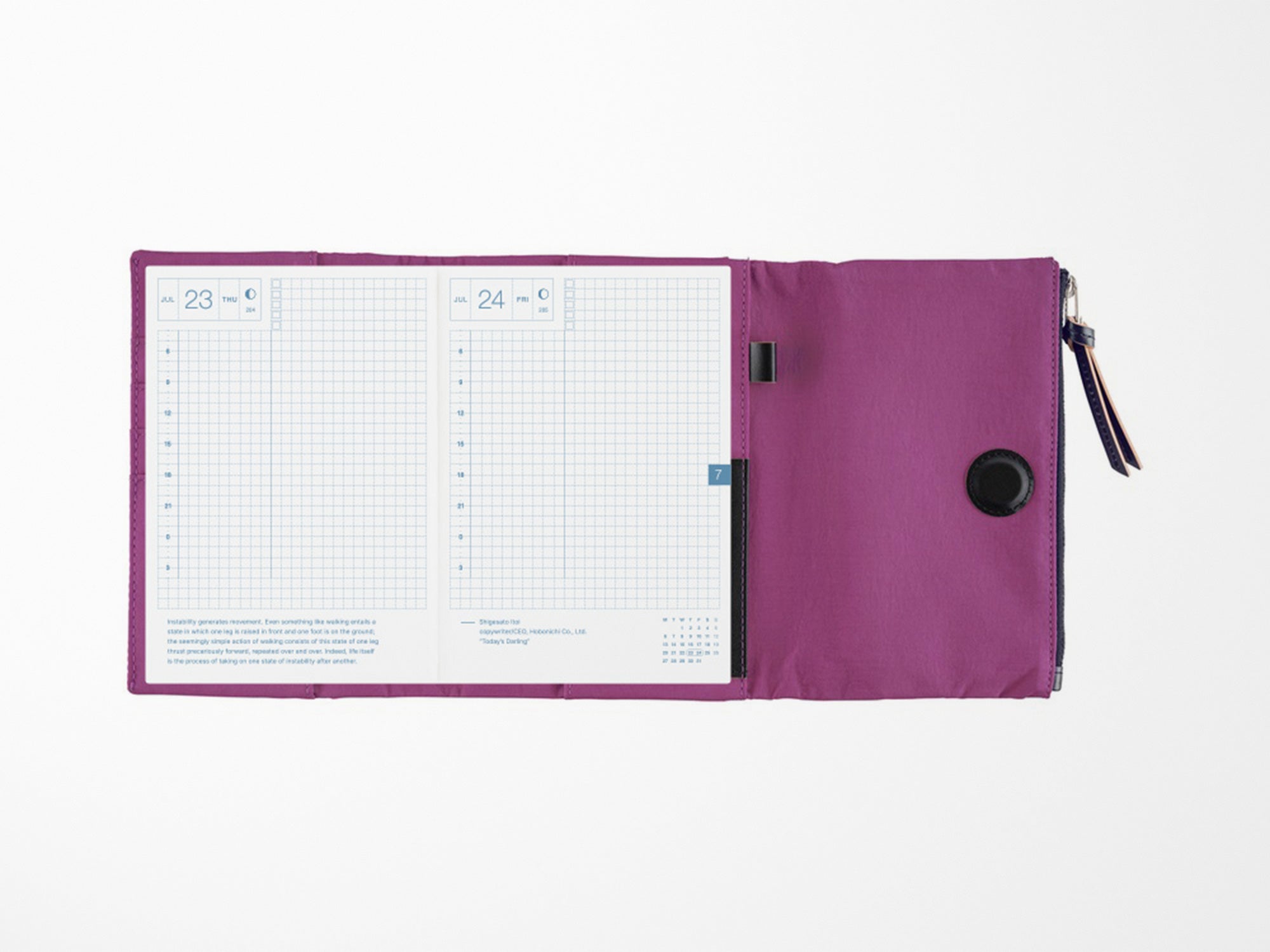 Hobonichi Techo A6 Original Cover + Book - Tragen Purple
