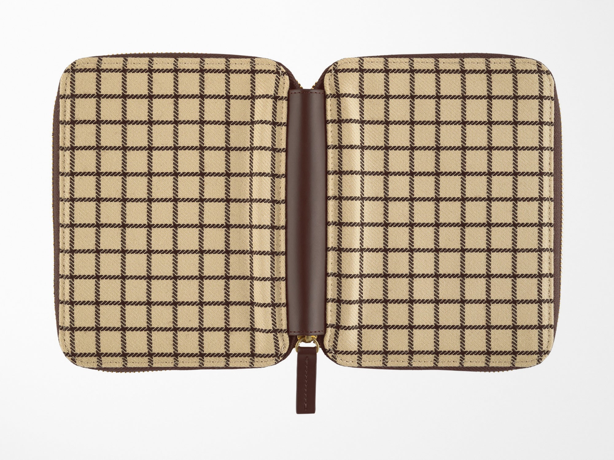 Hobonichi Techo A6 Original Cover - Taut Zipped Cafe au Lait Plaid