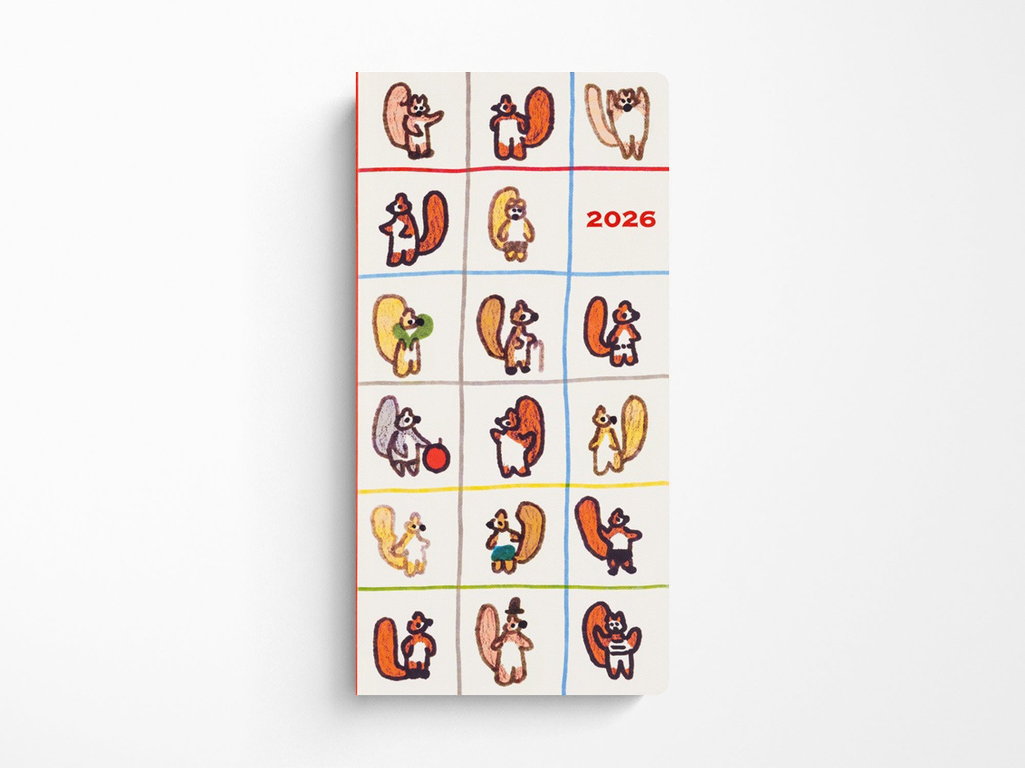 Hobonichi Techo Weeks 2026 - 100%ORANGE: Squirrel's Moving Day