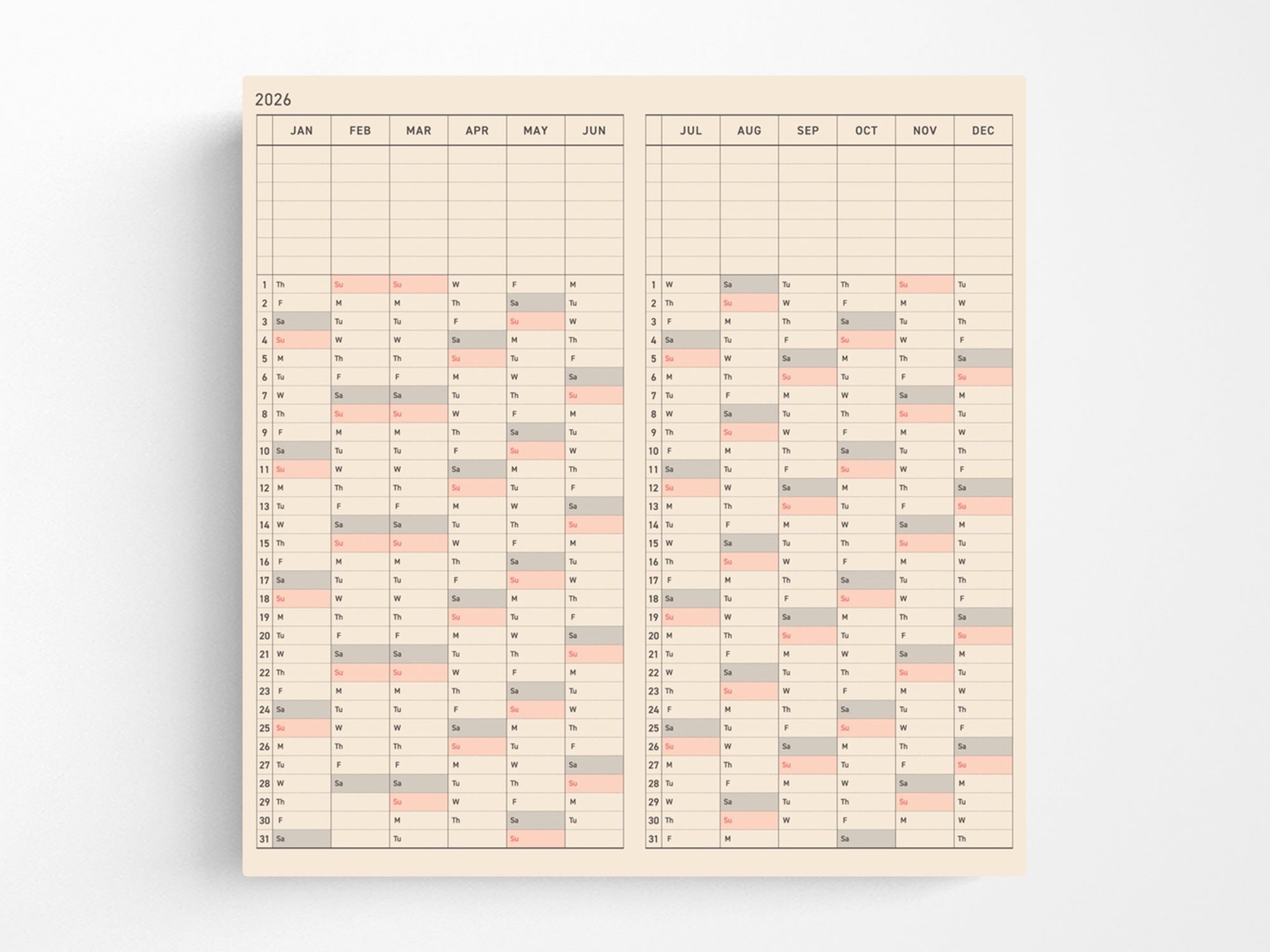 Hobonichi Techo Weeks 2026 - MOTHER: The Secret of MOTHER 2