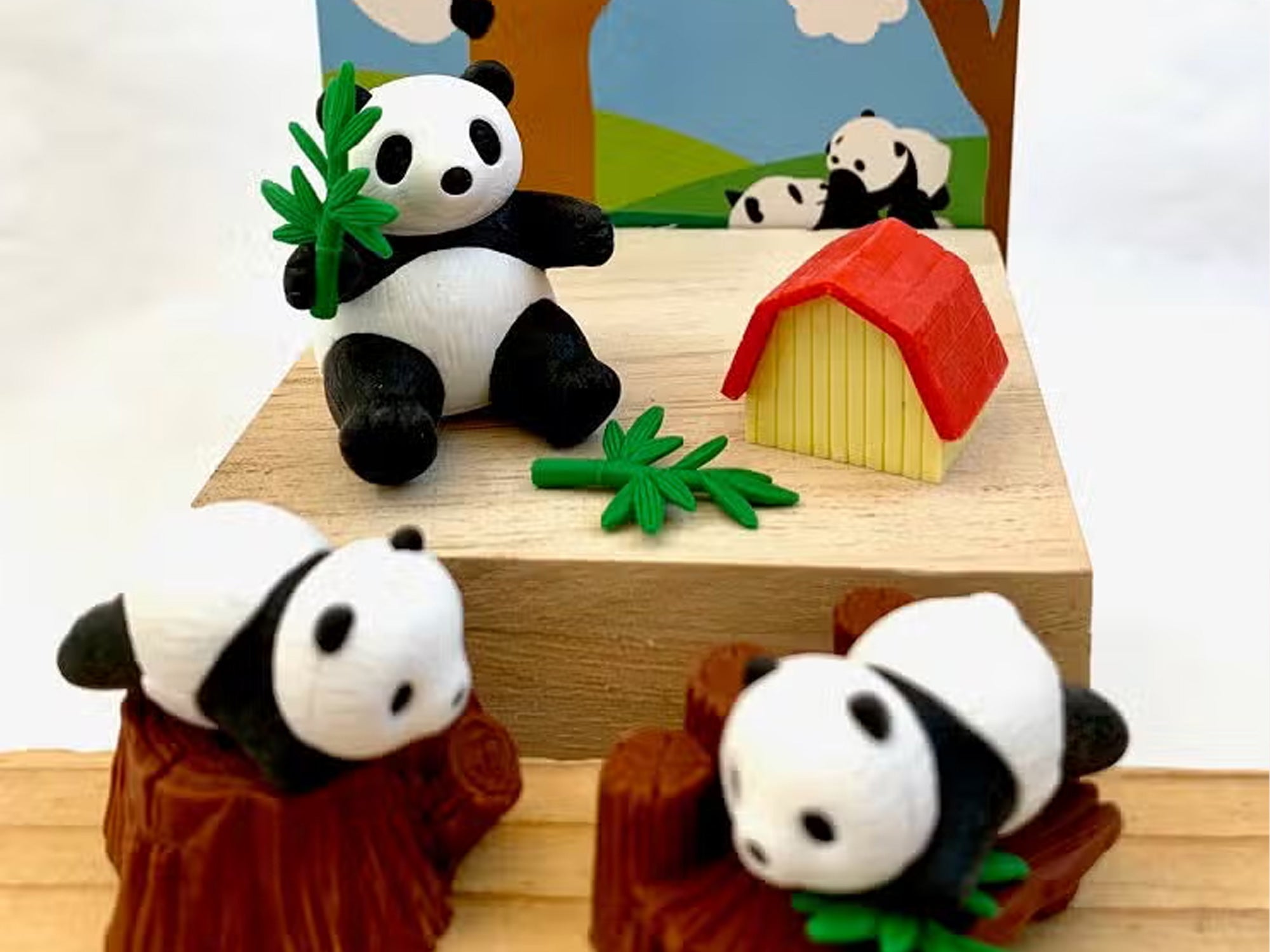 Iwako Novelty Erasers - Pandas