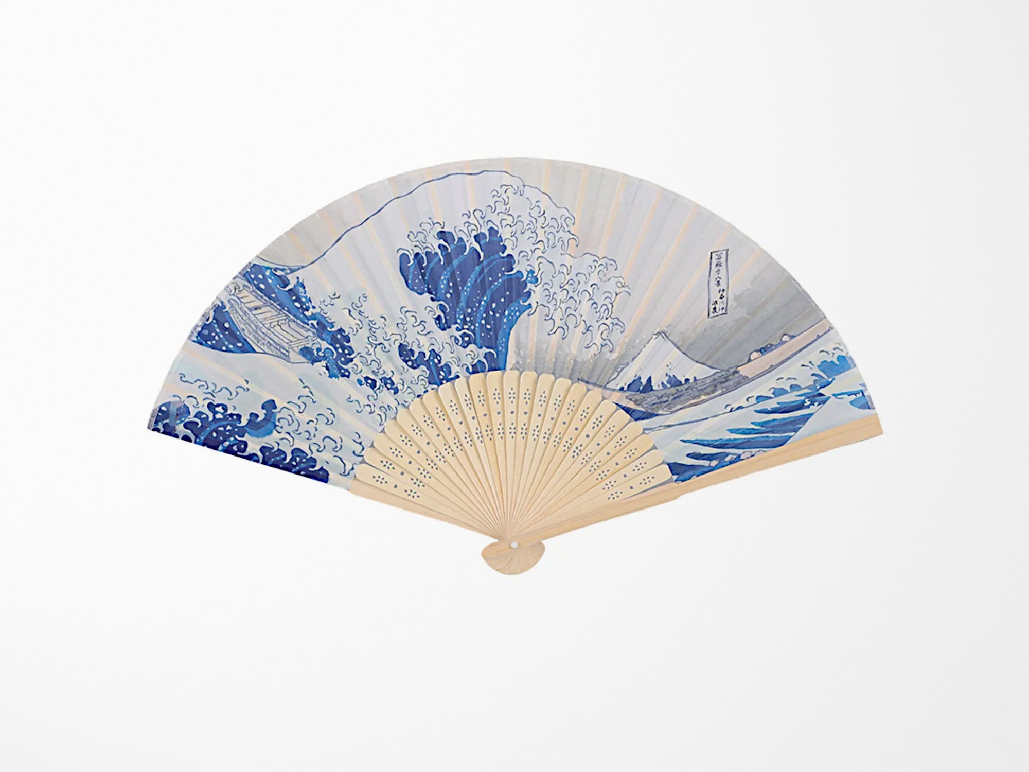 Kanagawa Waves Design Paper Folding Fan