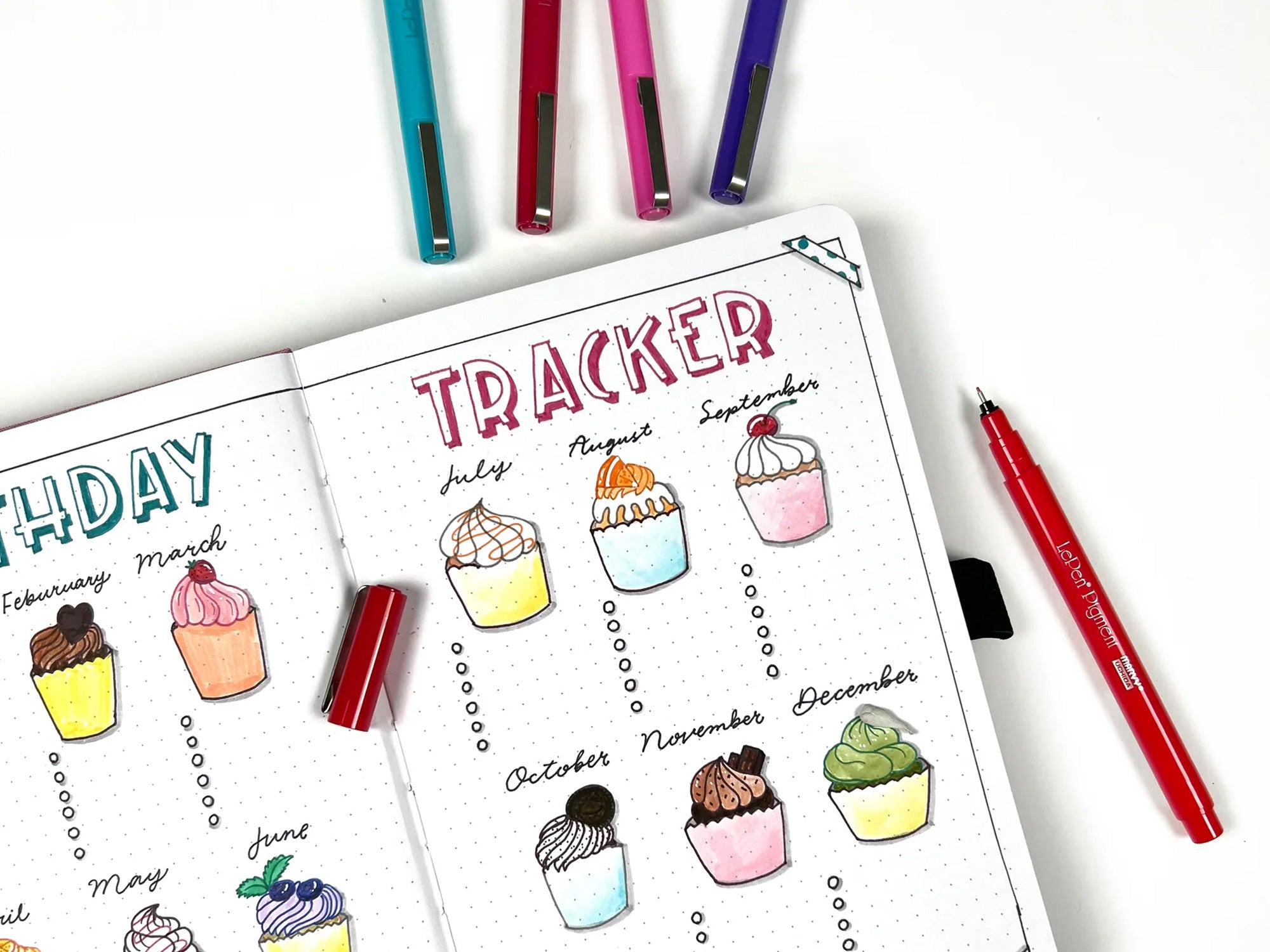Le Pen Pigment JEWEL Colors - Set of 6