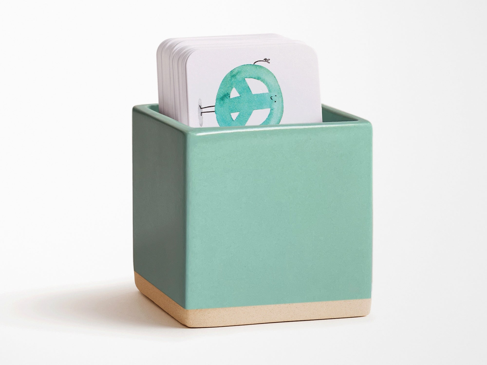 Little Notes Ceramic Holder - Minty