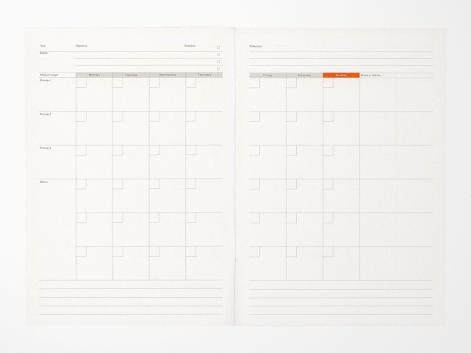 Luddite A5 Notebook - Monthly Planner