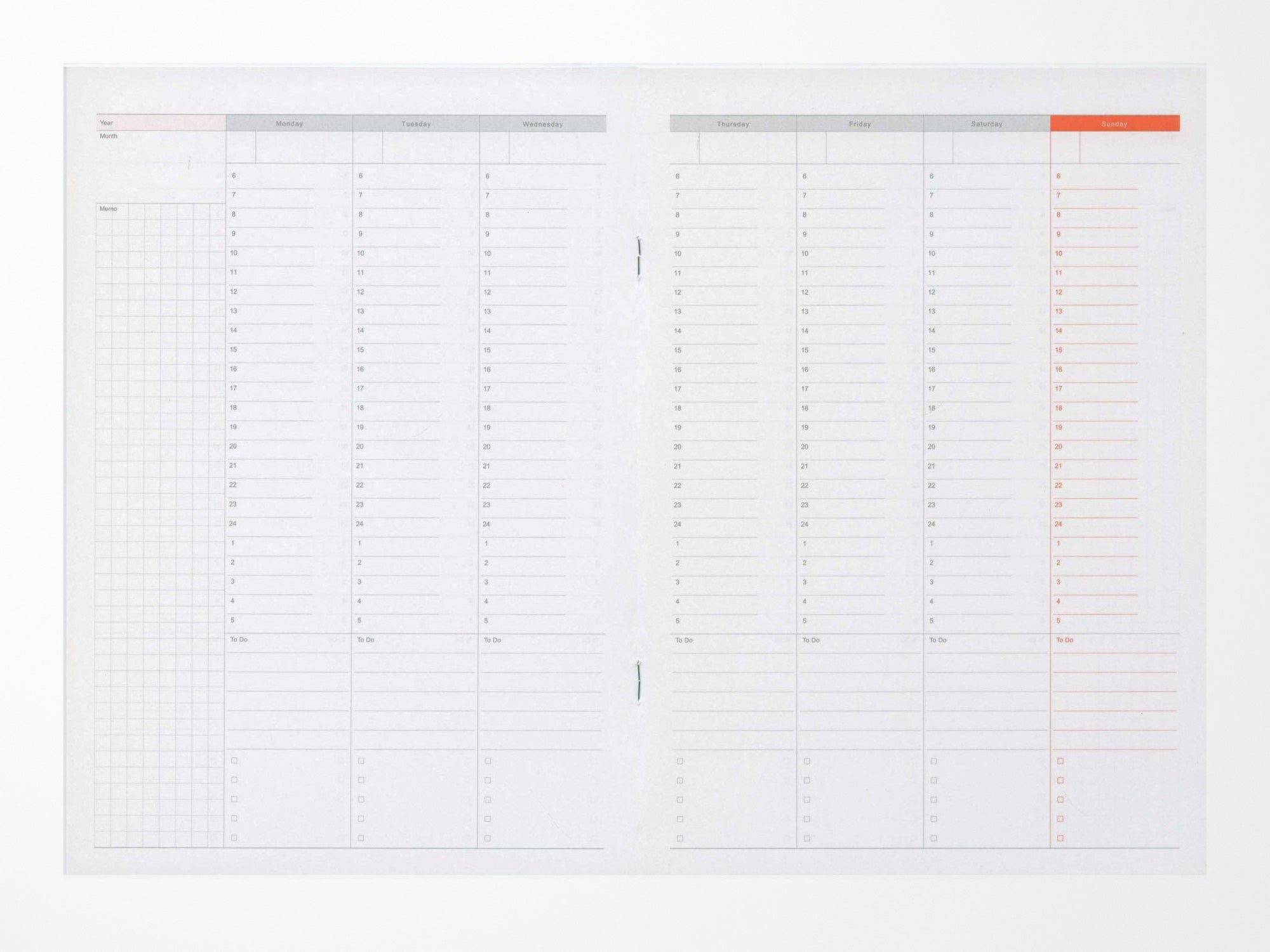 Luddite A5 Notebook - Weekly Planner Vertical