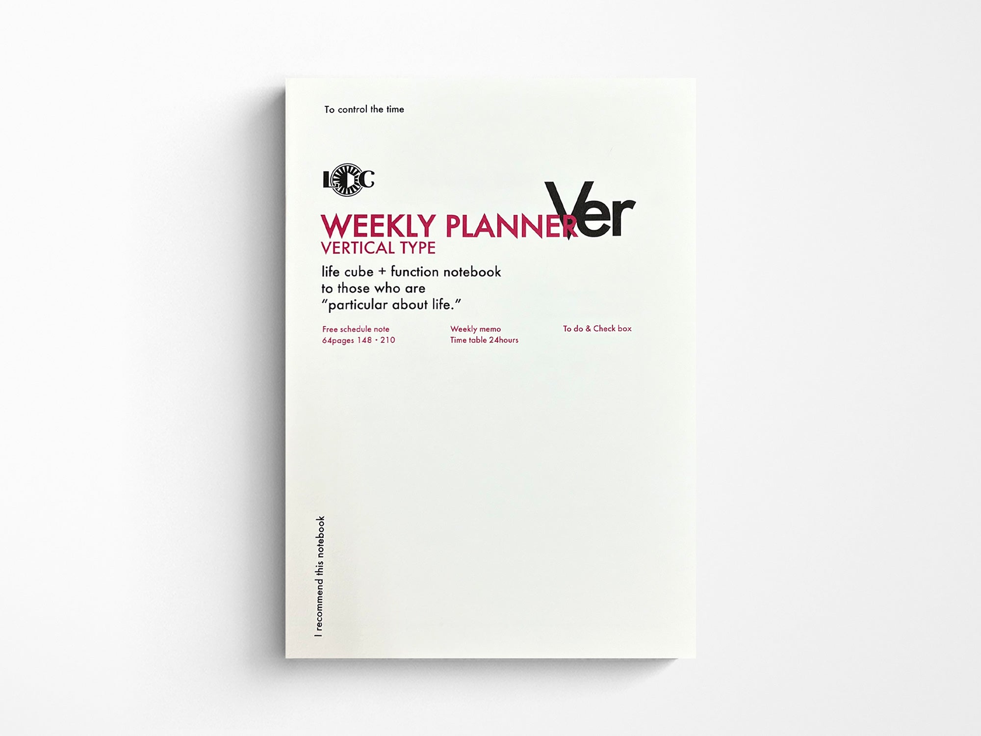 Luddite A5 Notebook - Weekly Planner Vertical