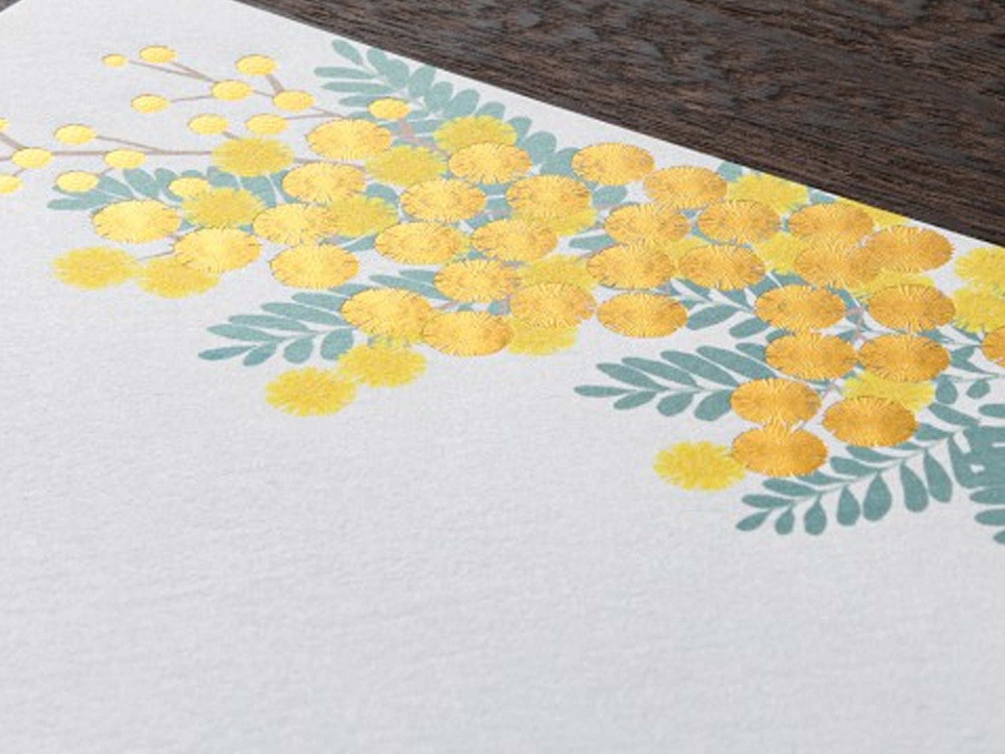 Midori Seasonal Letter Pad - 159 Foil Stamping Mimosa