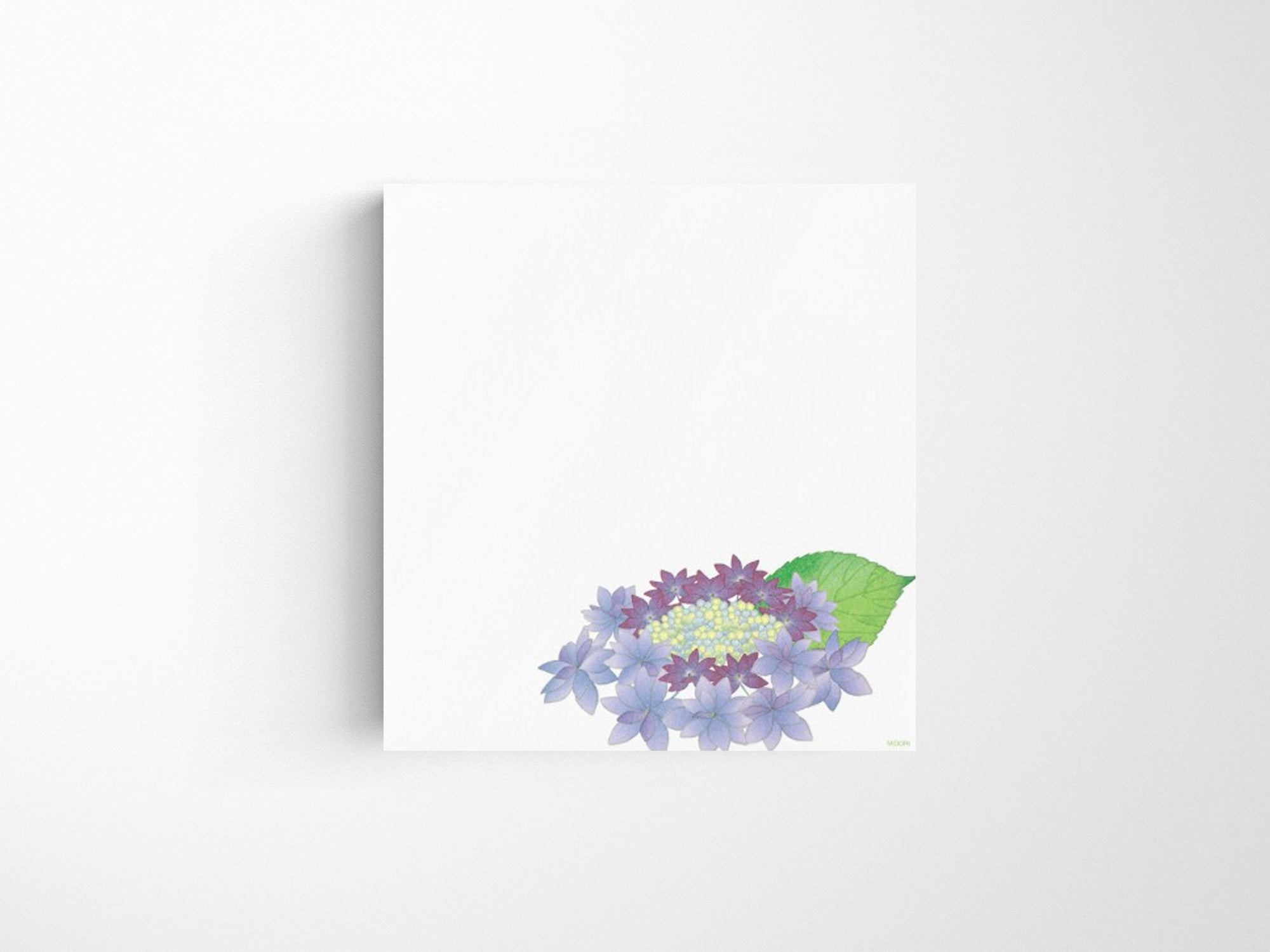 Midori Seasonal Letter Pad - 165 Four Designs Hydrangea