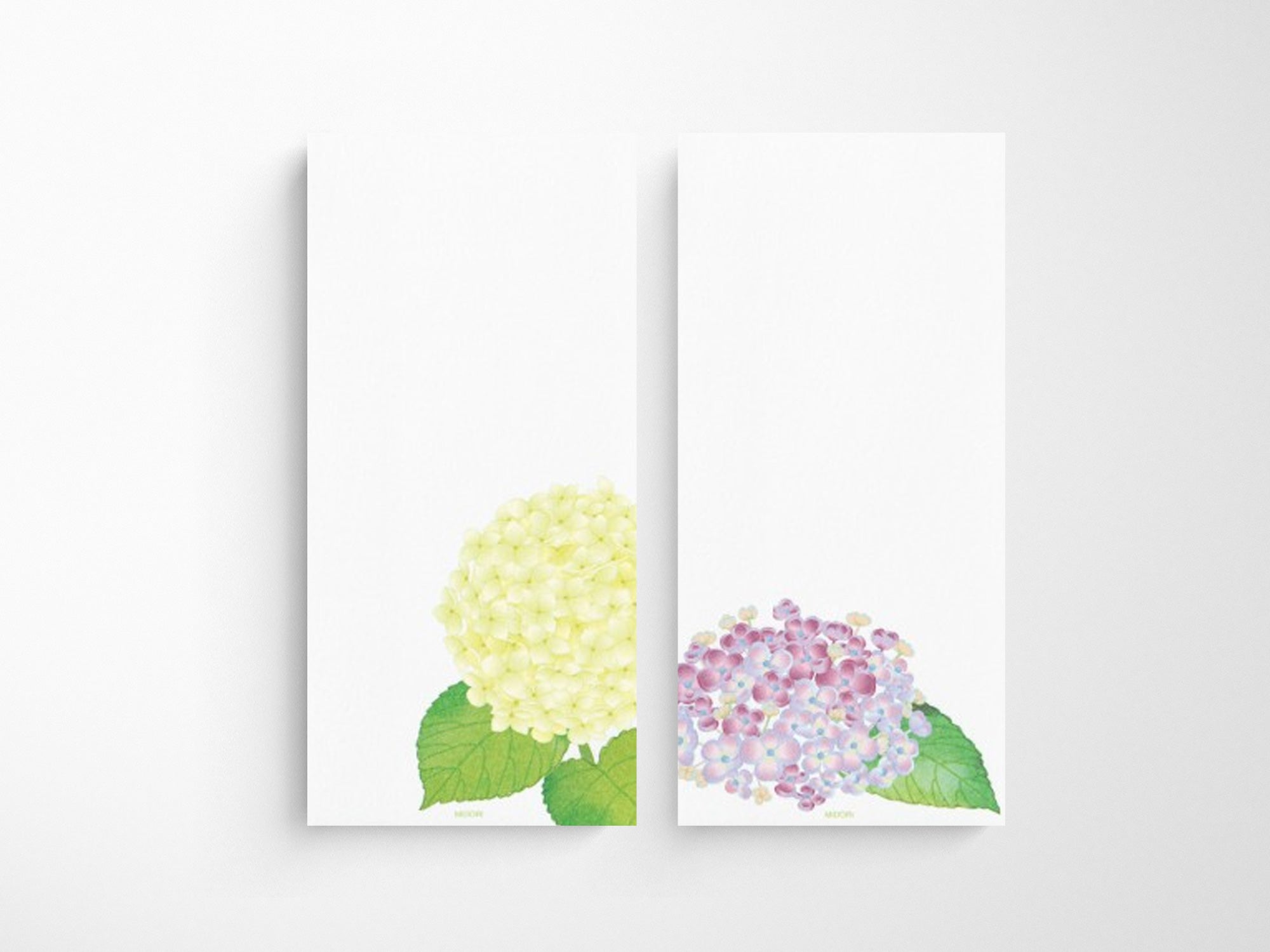 Midori Seasonal Memo Letter Pad - 585 Four Designs Hydrangea