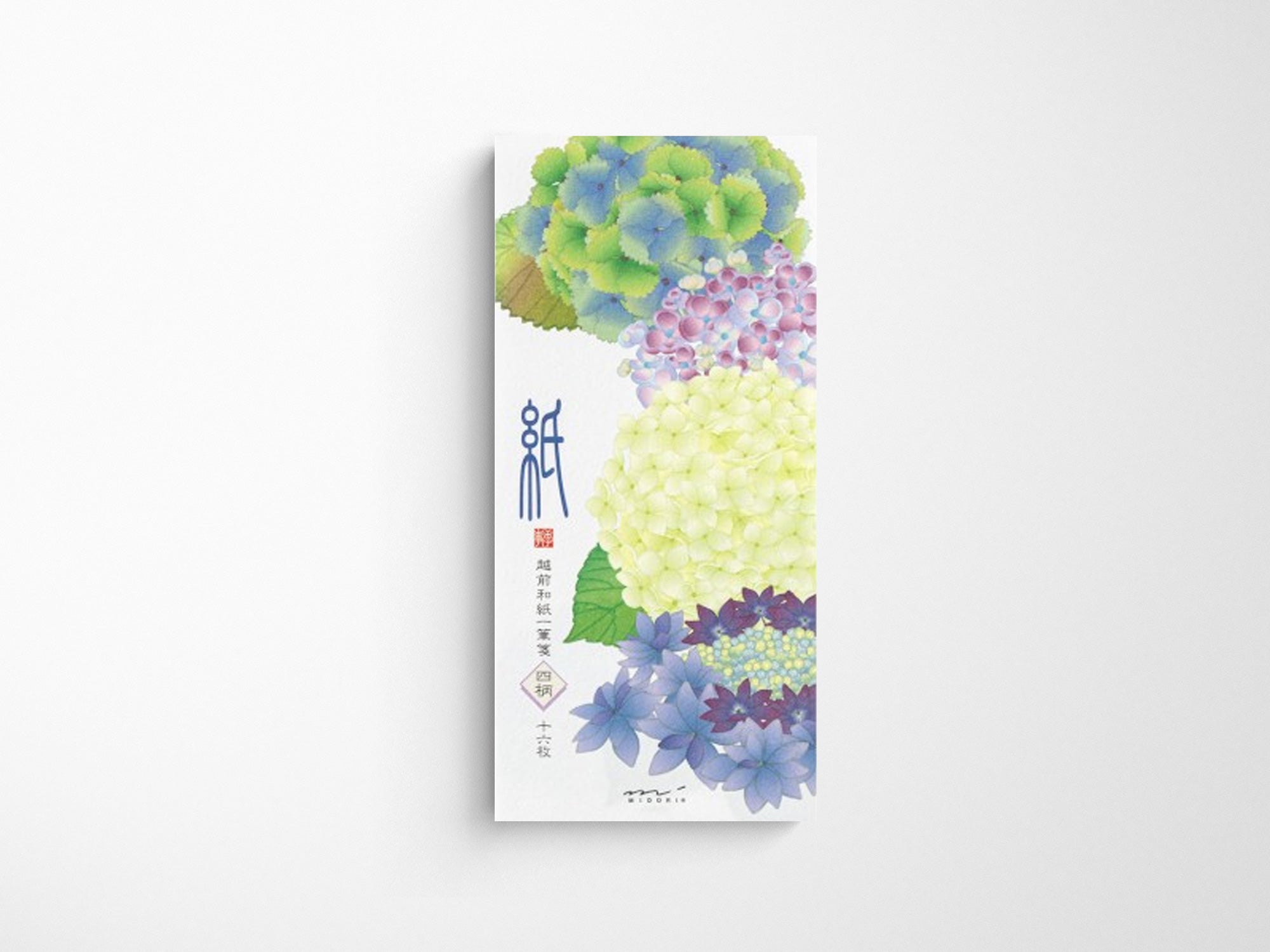 Midori Seasonal Memo Letter Pad - 585 Four Designs Hydrangea