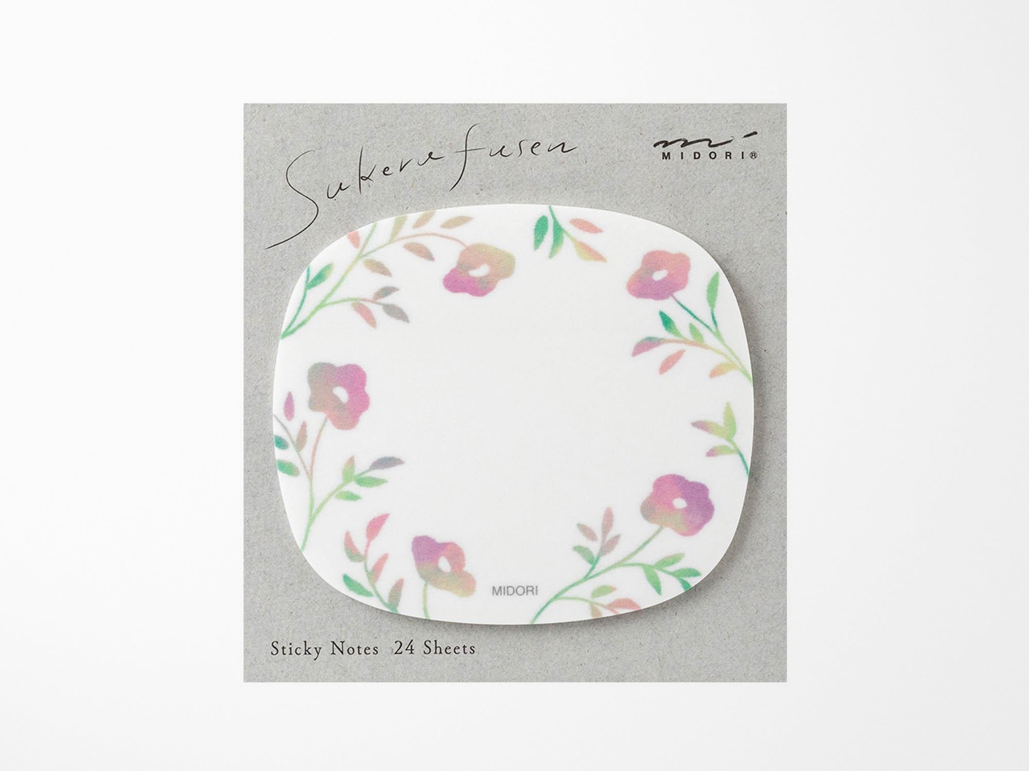 Midori Sticky Notes - Transparent Flower Pink