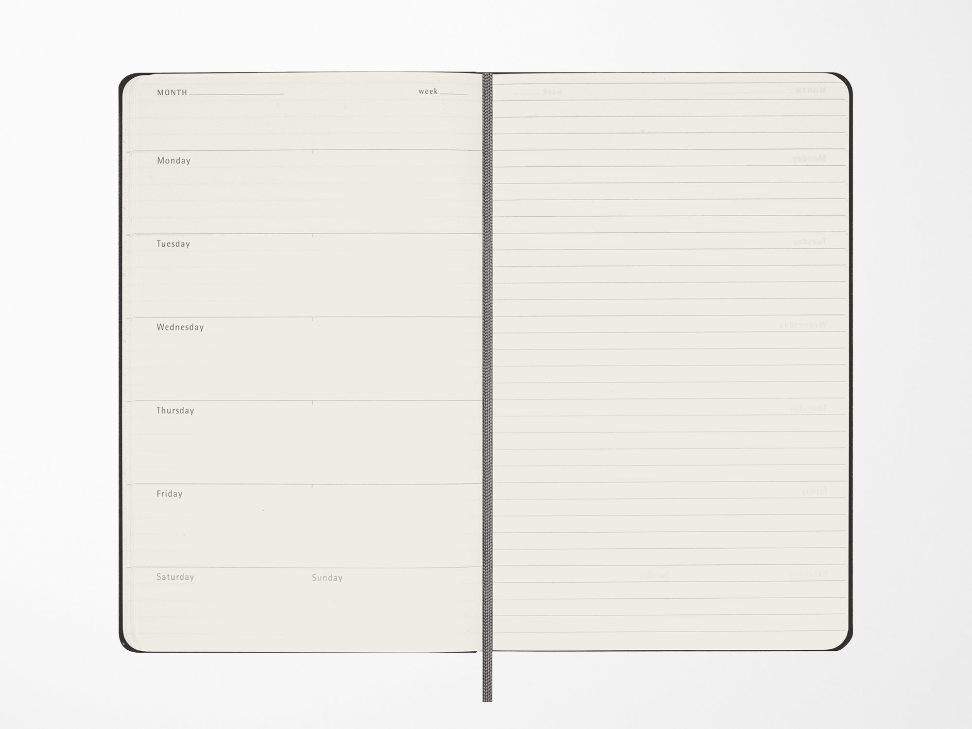 Moleskine 12 Month Weekly UNDATED Planner - BLACK Hardcover