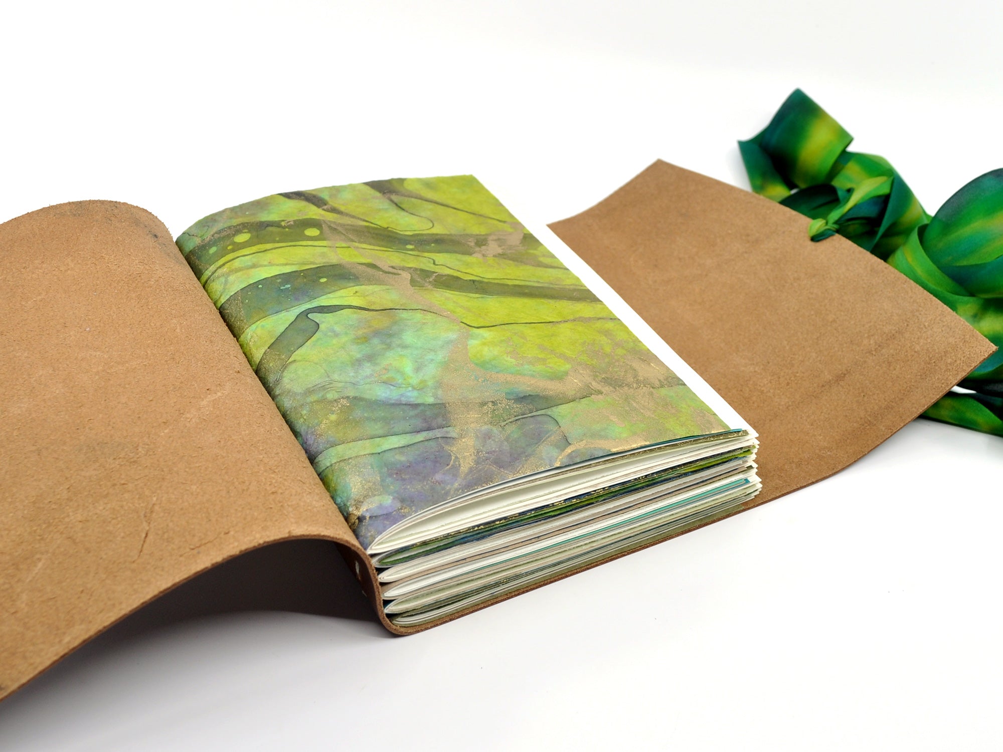 Mossy Gem One of a Kind Leather Journal