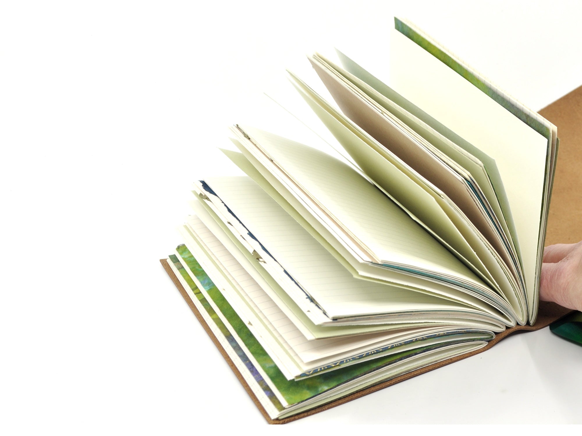 Mossy Gem One of a Kind Leather Journal