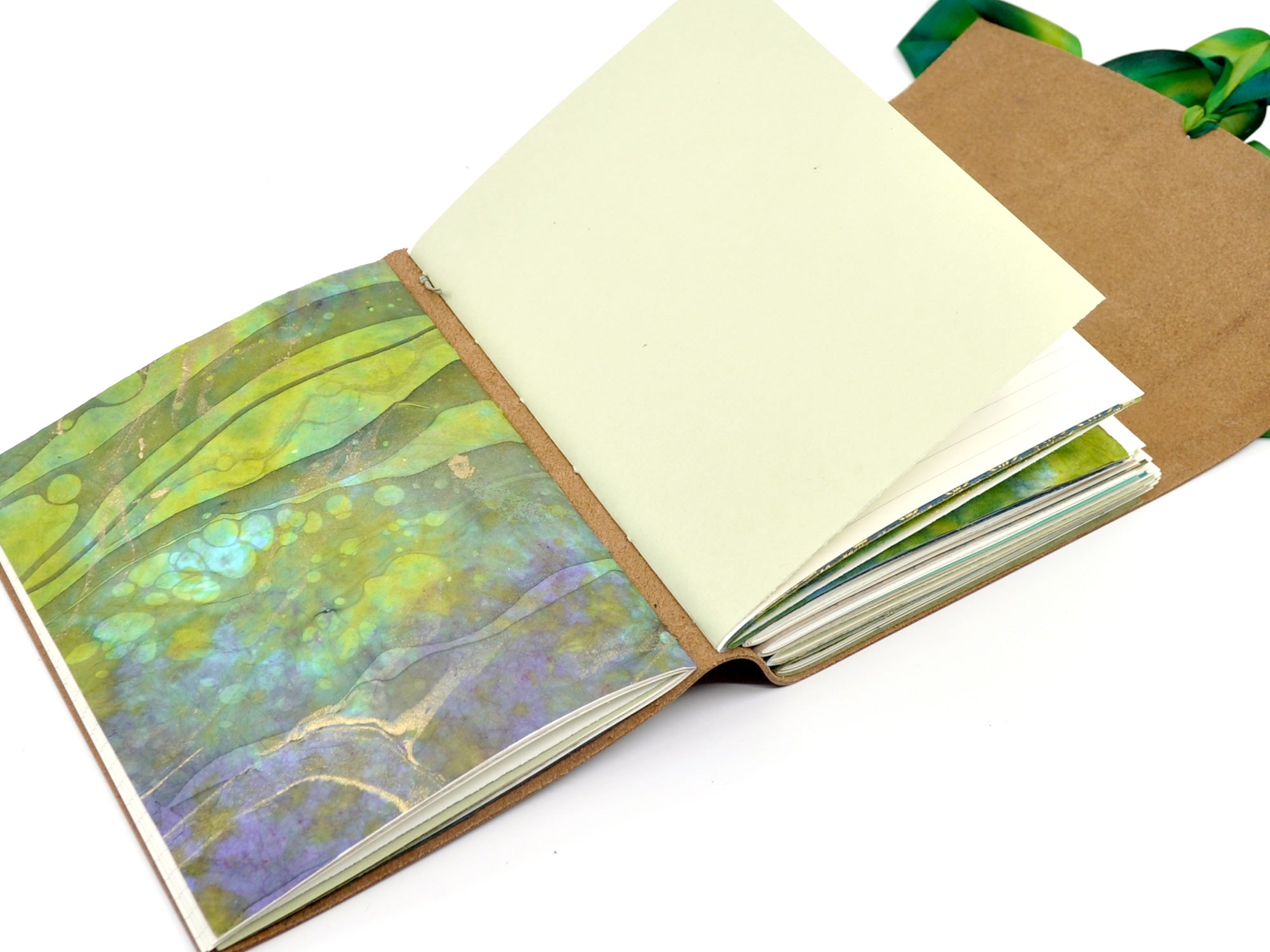 Mossy Gem One of a Kind Leather Journal