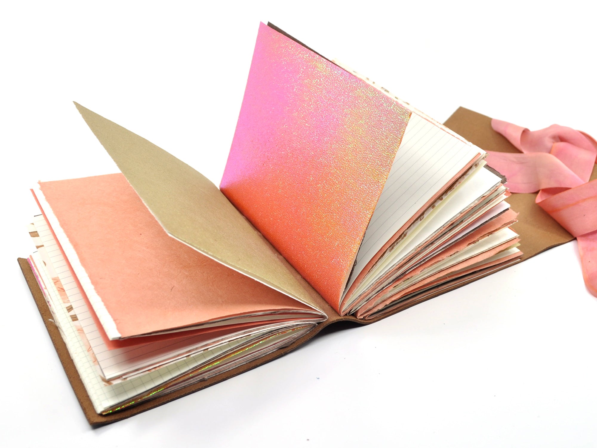 Peach Blossom One of a Kind Leather Journal