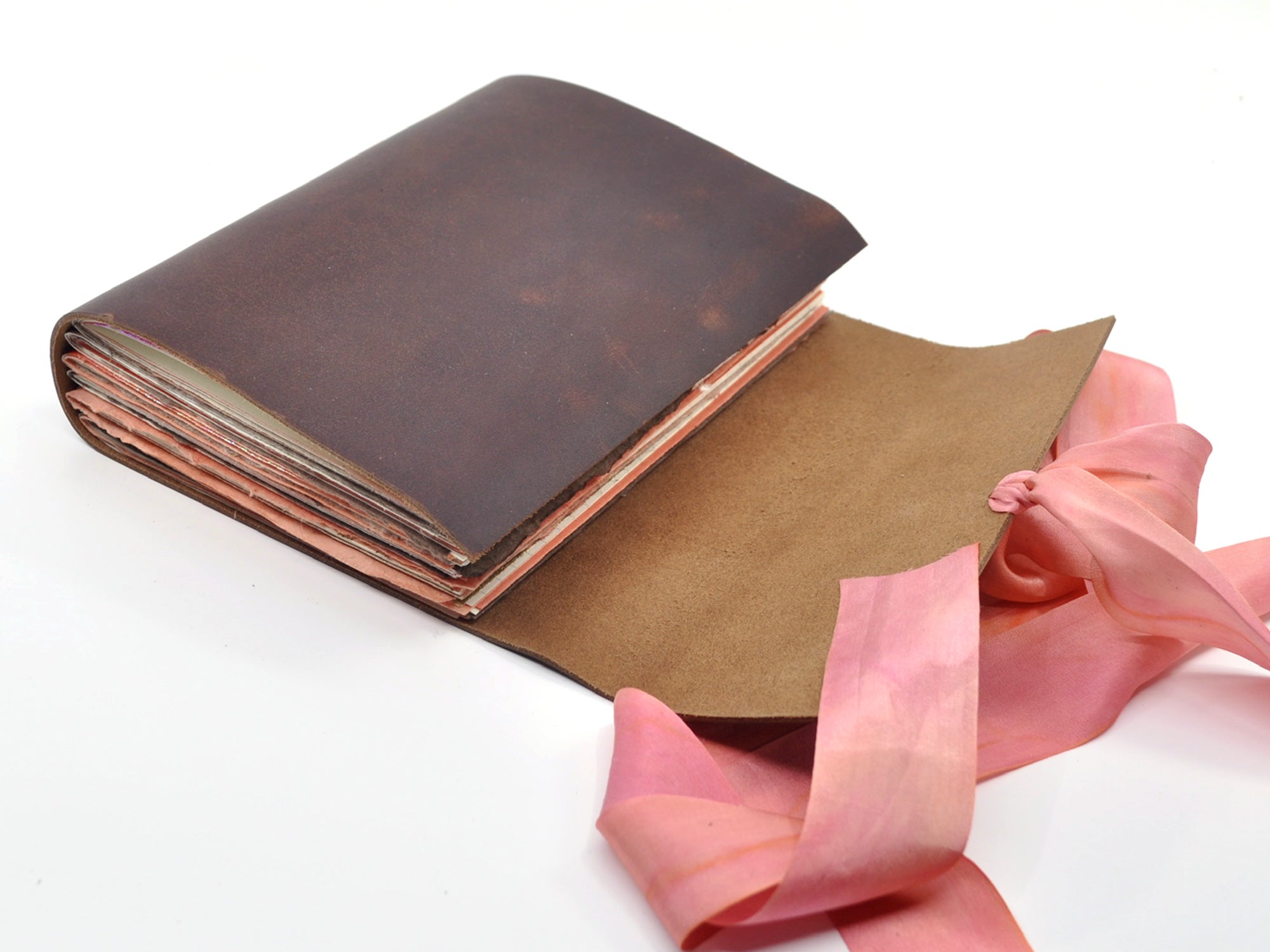 Peach Blossom One of a Kind Leather Journal