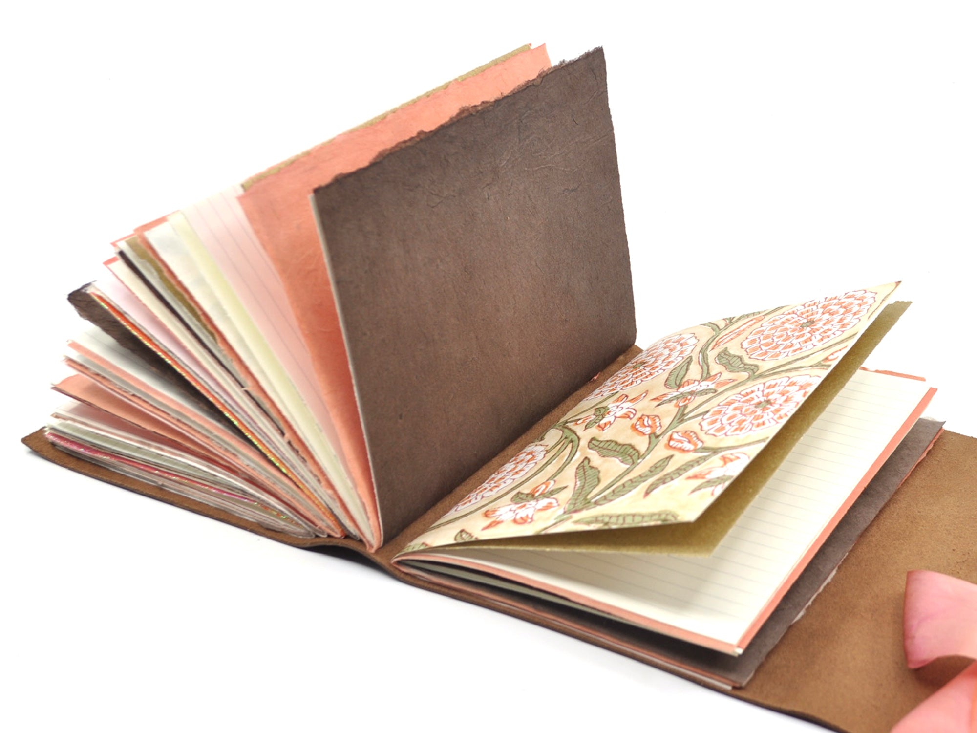 Peach Blossom One of a Kind Leather Journal