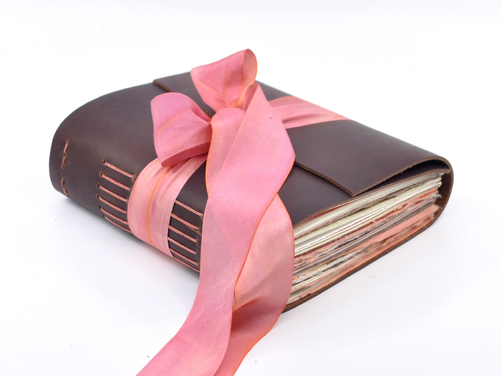 Peach Blossom One of a Kind Leather Journal
