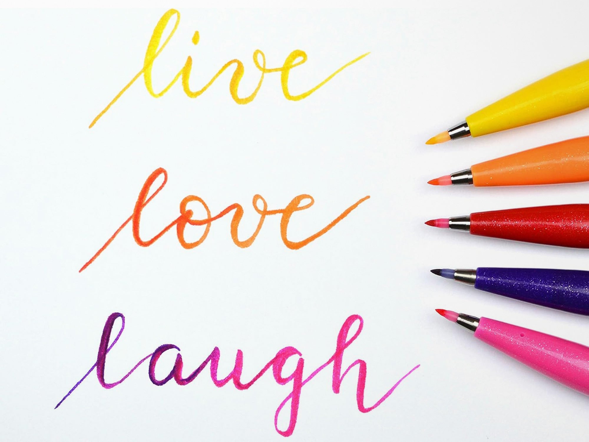 Pentel Sign Pen Brush - Set of 6 Fashion Colors