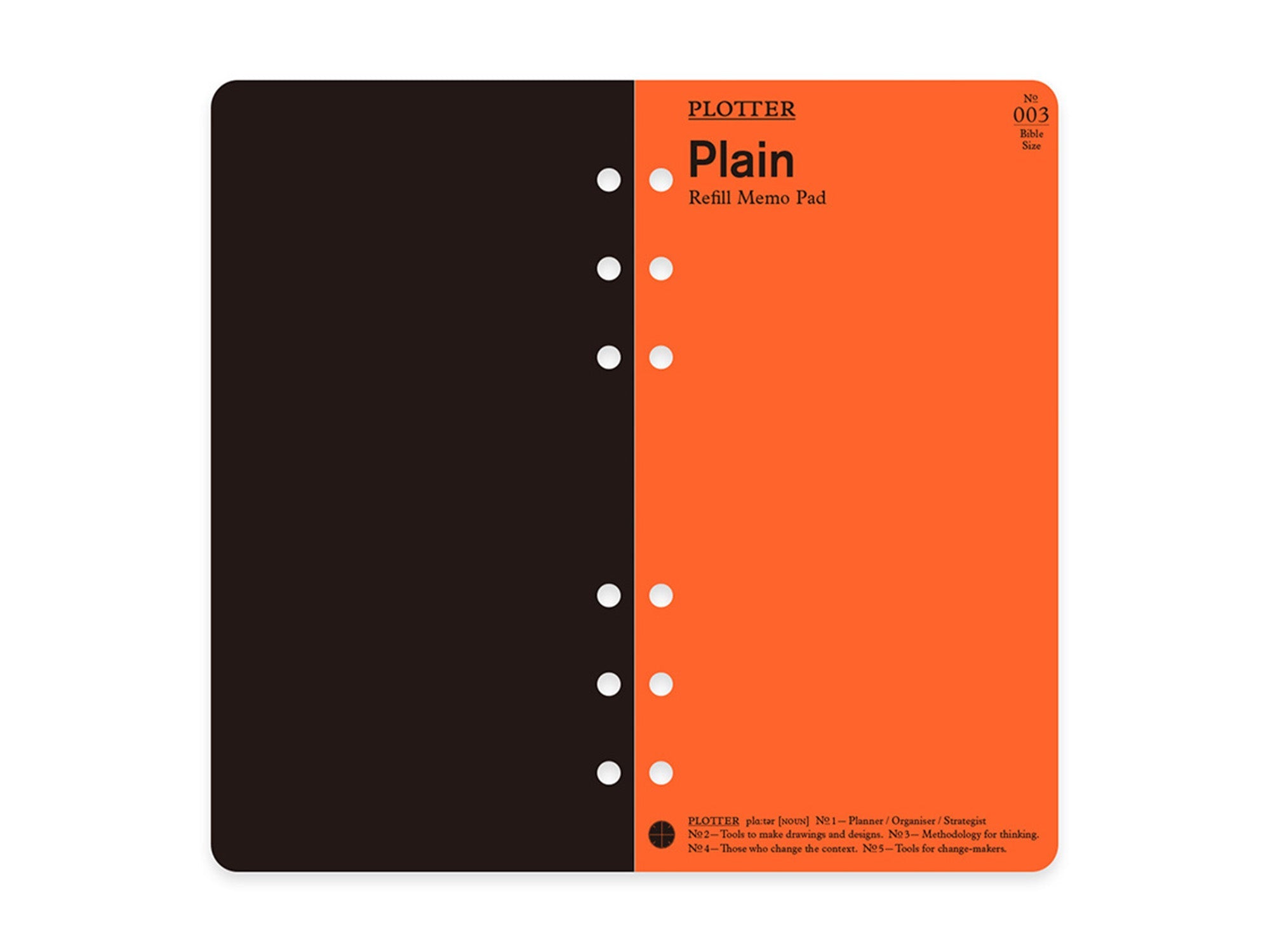 PLOTTER Refill Memo Pad Plain - Bible Size
