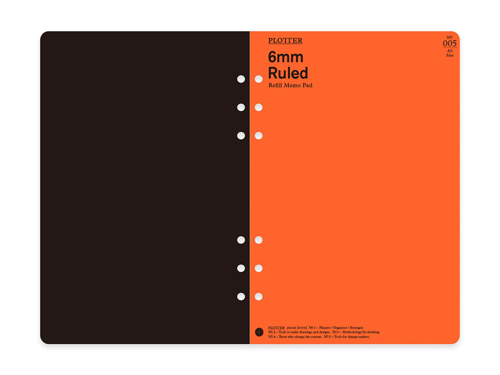 PLOTTER Refill Memo Pad Ruled - A5 Size
