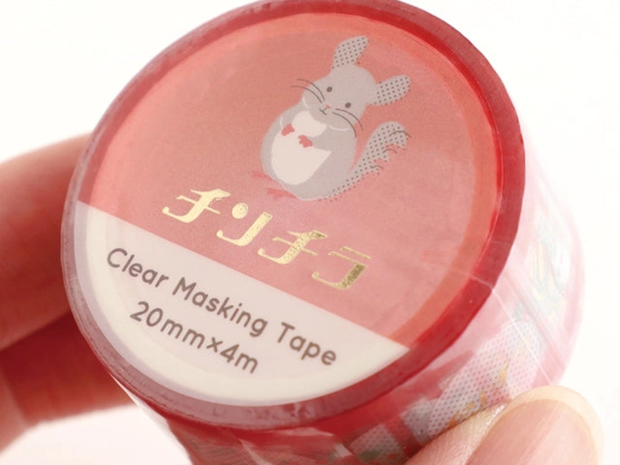 Retro Style Clear Masking Tape - Chinchilla