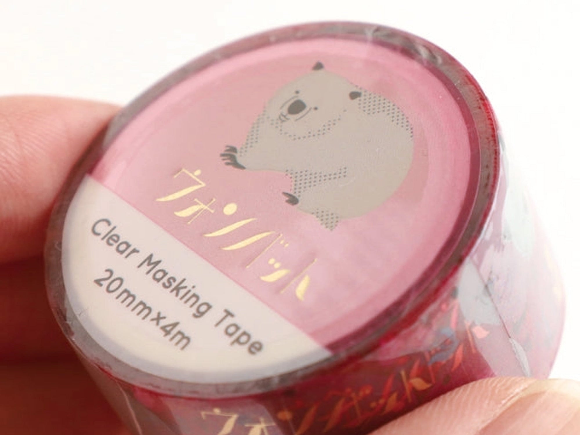 Retro Style Clear Masking Tape - Wombat