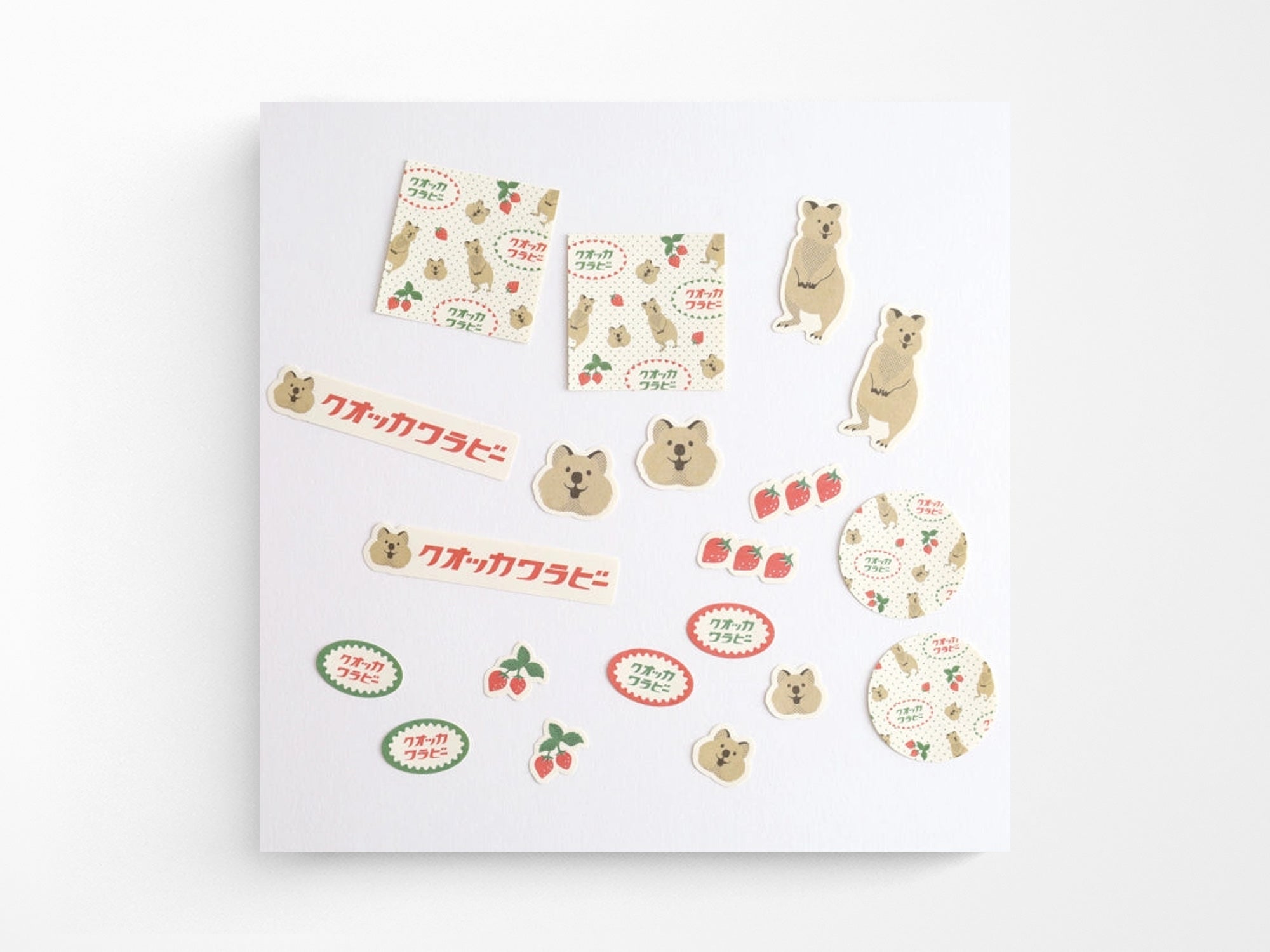 Retro Style Flake Stickers - Quokka