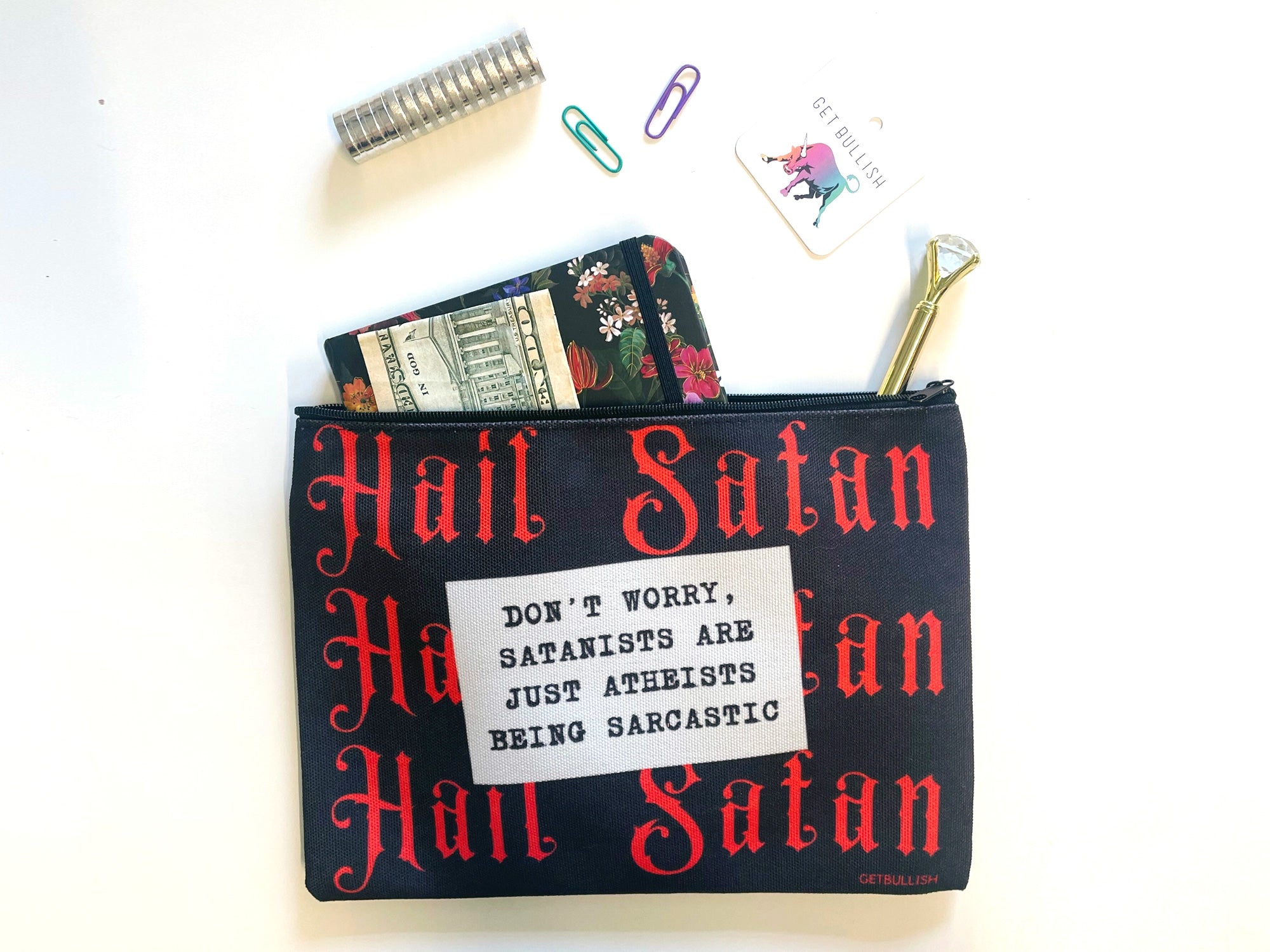 Sarcastic Atheist Zipper Pouch