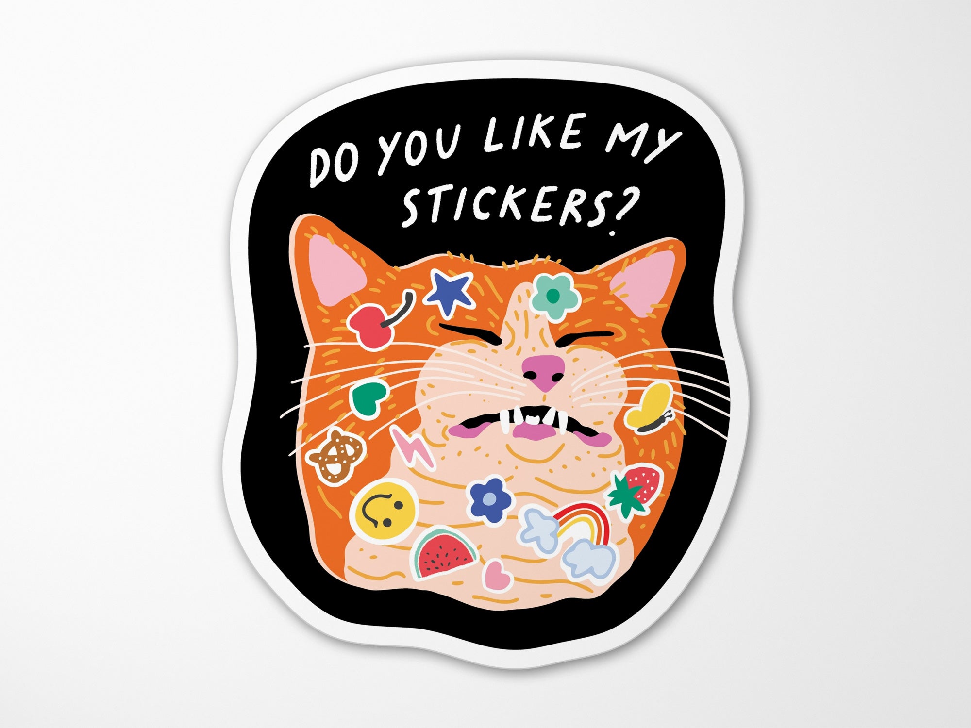 Stickers on Cat Vinyl Sticker