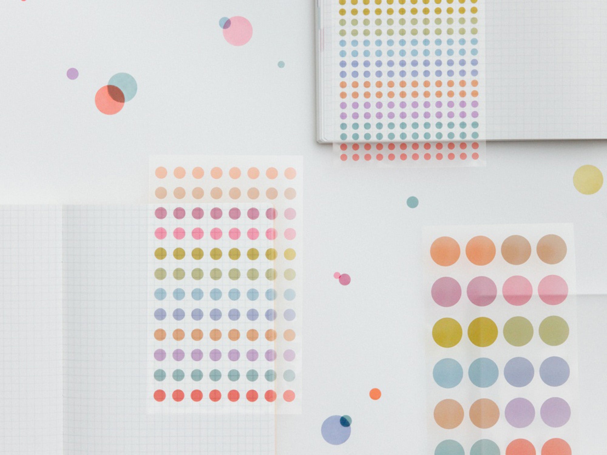 TSUKI no IRO Transparent Dot Stickers - 3.5mm