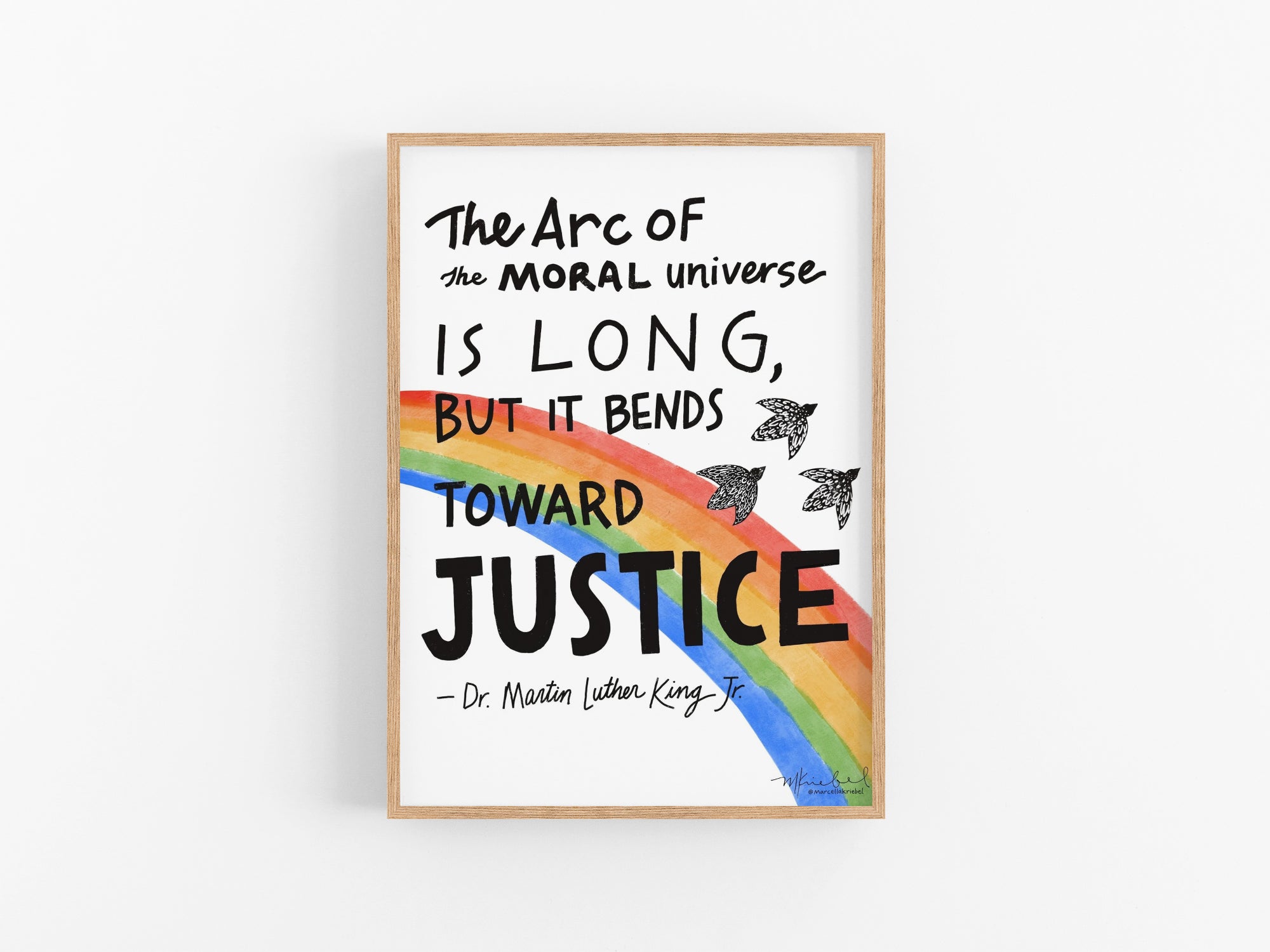 The Arc of the Moral Universe Watercolor Art Print