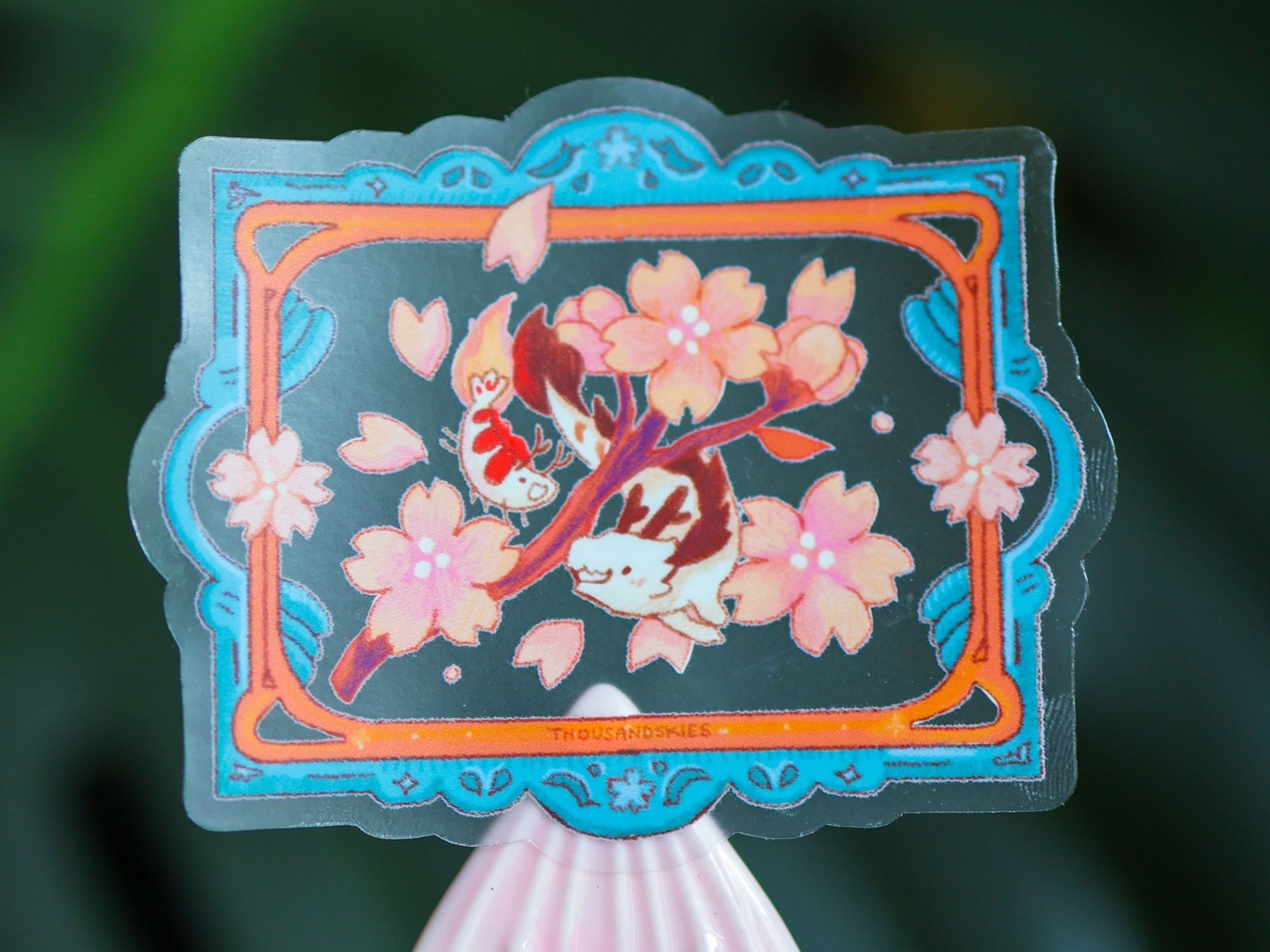 Transparent Friendship Blooms Vinyl Sticker