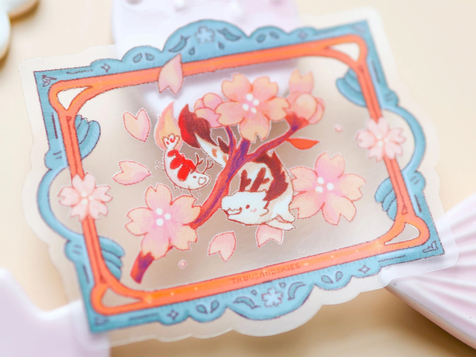 Transparent Friendship Blooms Vinyl Sticker