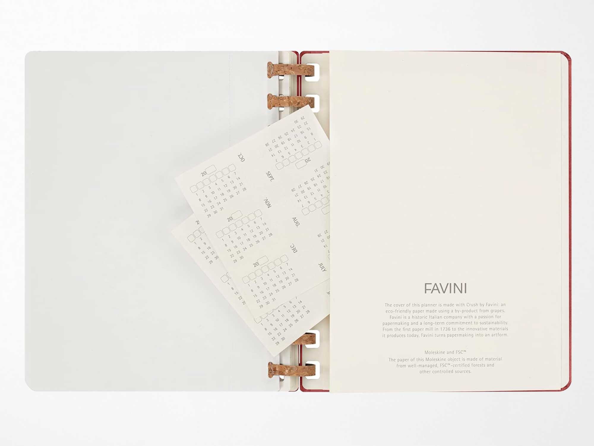 UNDATED Moleskine Life Spiral Planners - CRUSH CHERRY