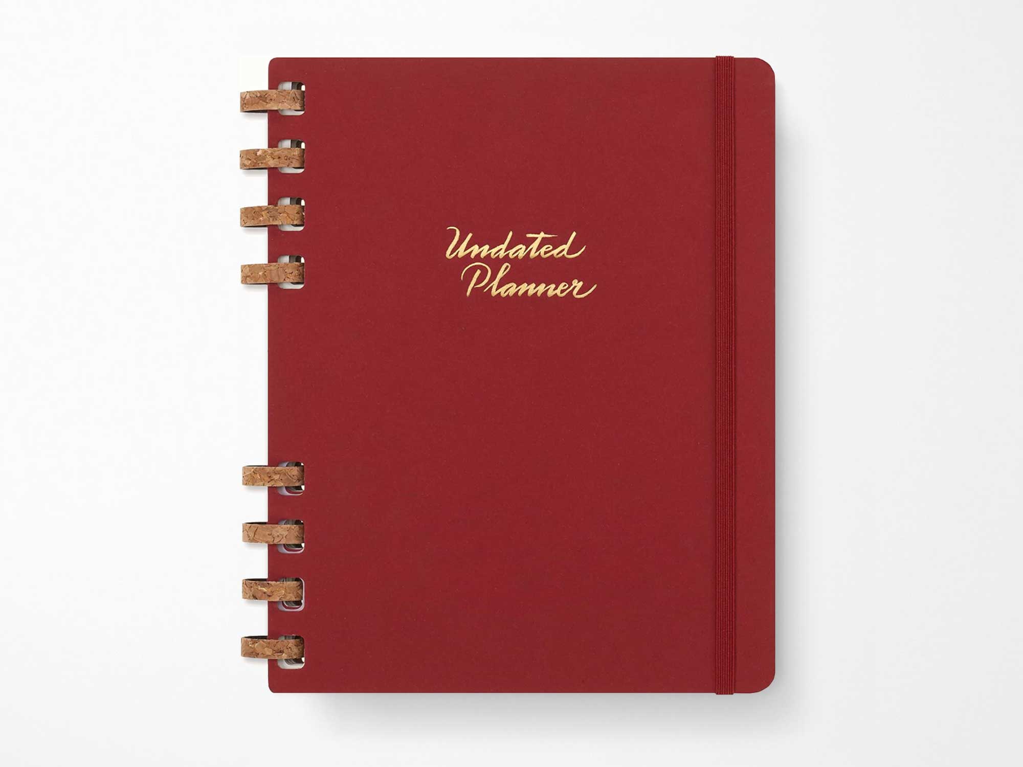 UNDATED Moleskine Life Spiral Planners - CRUSH CHERRY