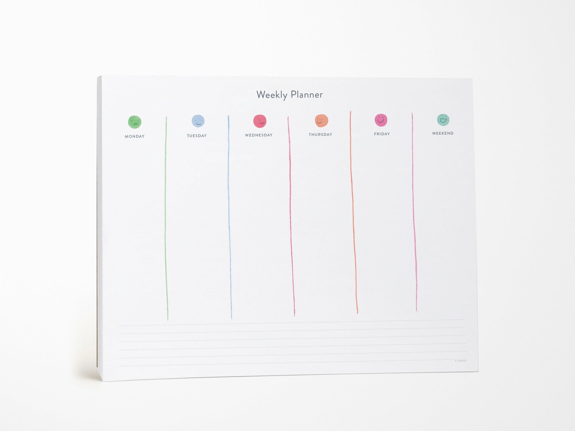 Weekly Smiles Planner – 52 Undated Pages For Organization