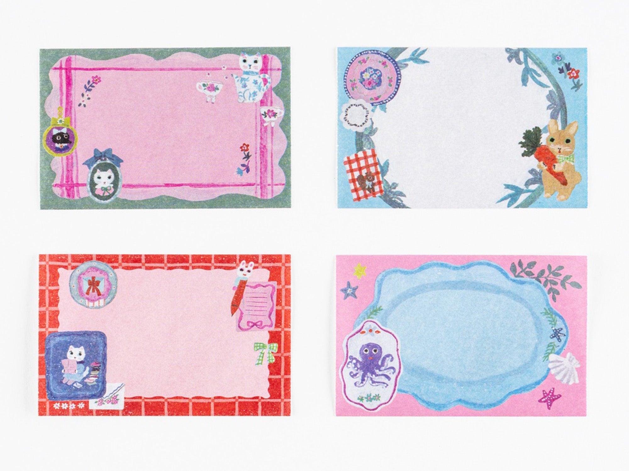 Yumi Kitagishi Sticky Note Roll - White Cat's Table Decorations