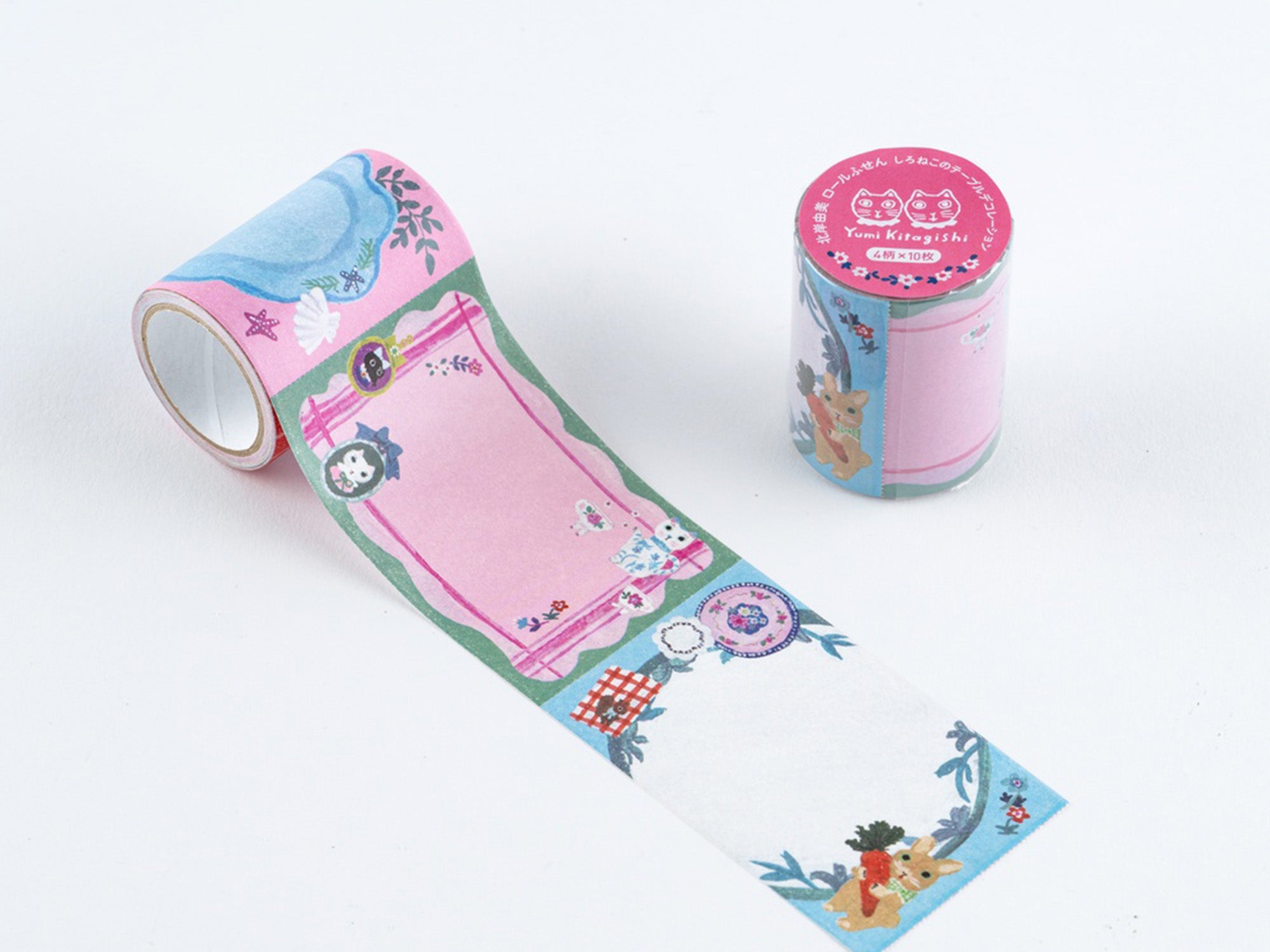 Yumi Kitagishi Sticky Note Roll - White Cat's Table Decorations