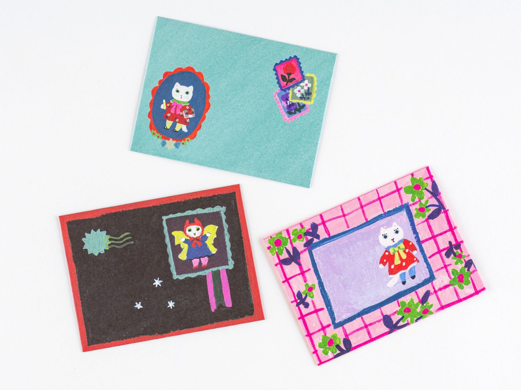 Yumi Kitagishi White Cat's Mini Letter Set