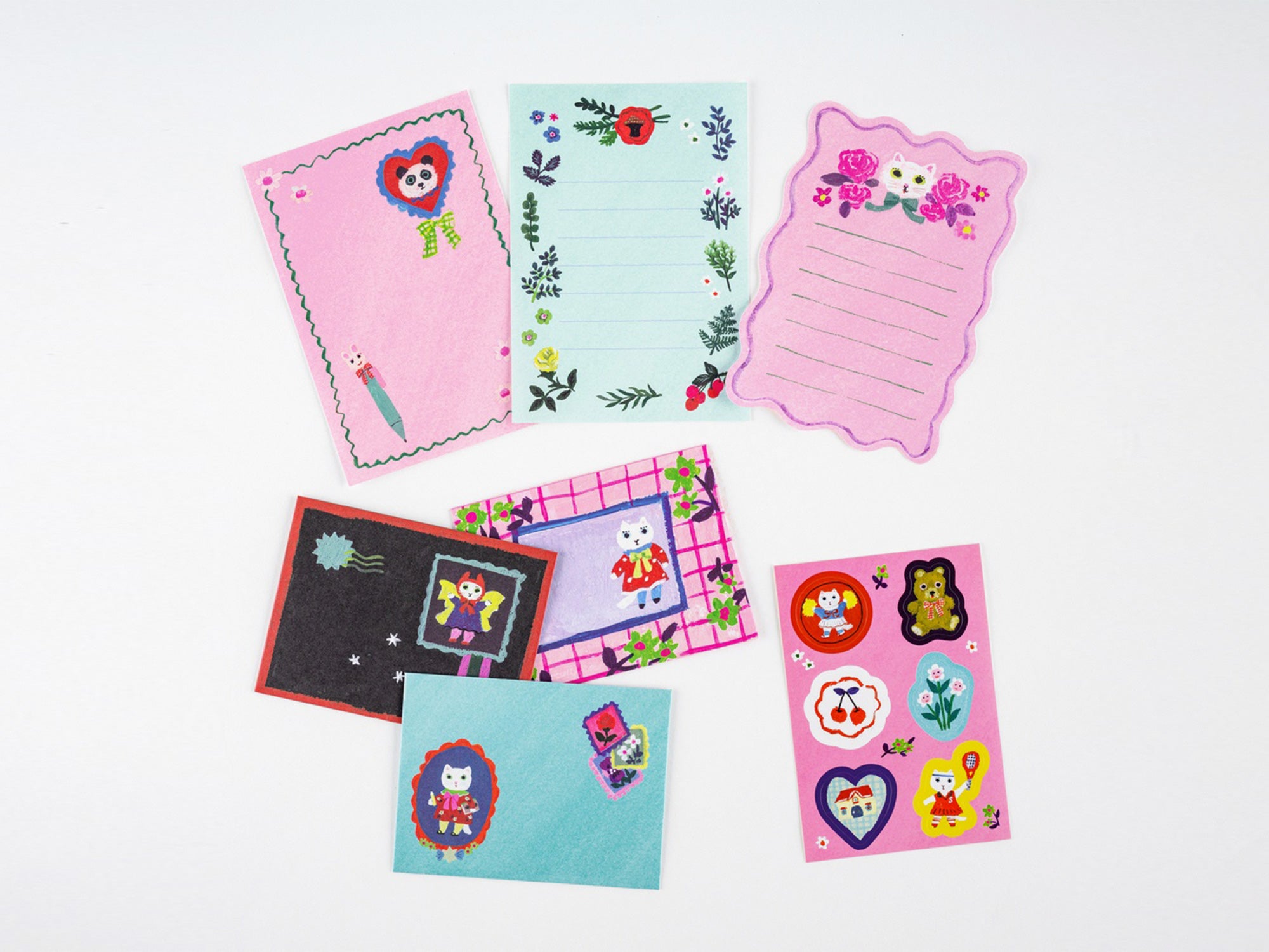 Yumi Kitagishi White Cat's Mini Letter Set
