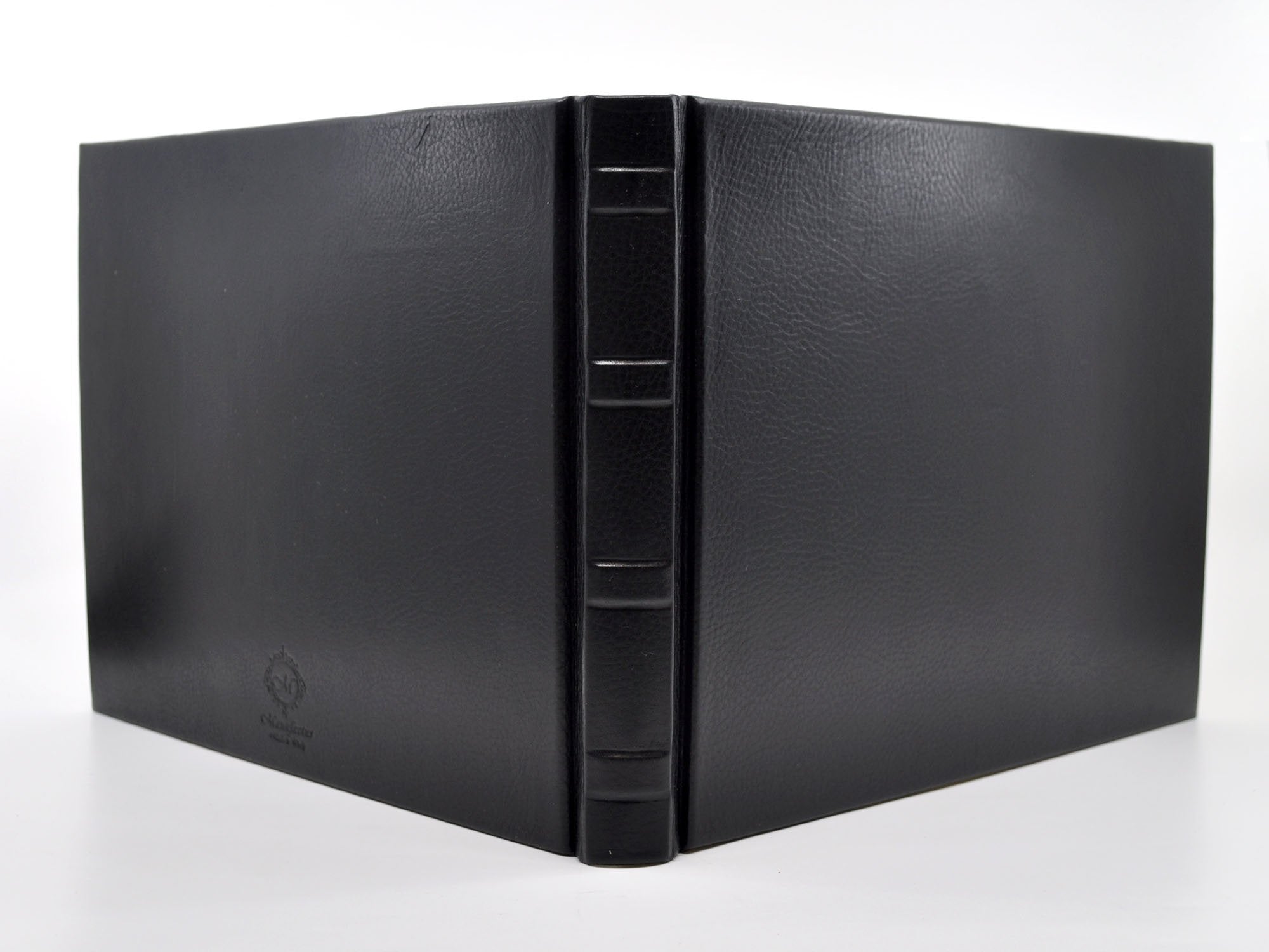 Black Italian Leather Guest Book